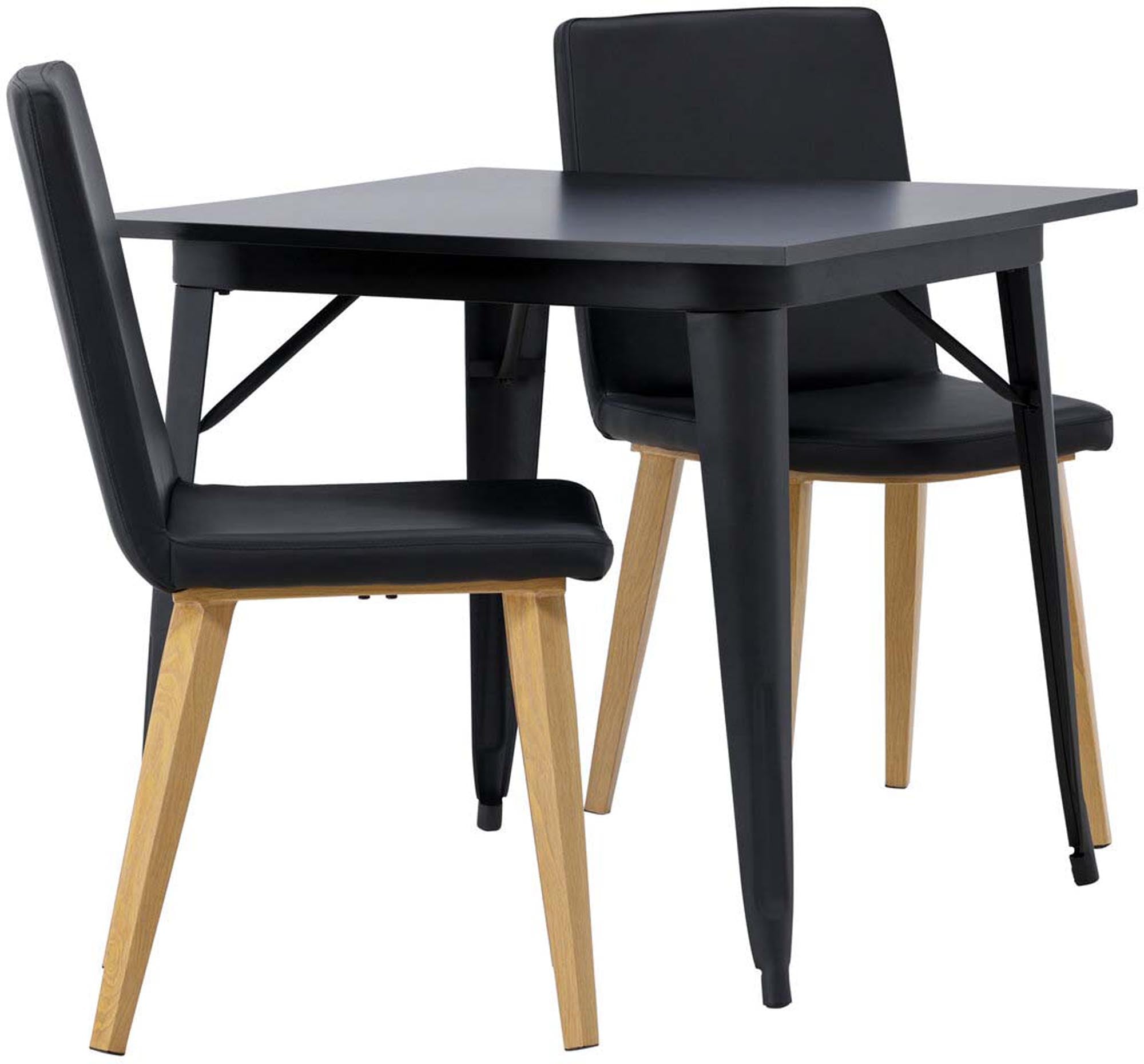 Tempe Esszimmerset + Today 80cm/2St. in Schwarz, Natur präsentiert im Onlineshop von KAQTU Design AG. Esszimmerset ist von Venture Home
