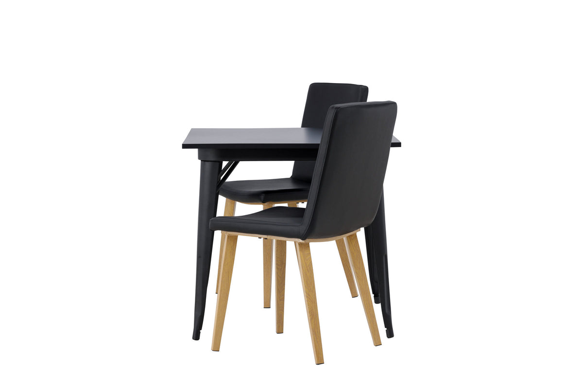 Tempe Esszimmerset + Today 80cm/2St. in Schwarz, Natur präsentiert im Onlineshop von KAQTU Design AG. Esszimmerset ist von Venture Home