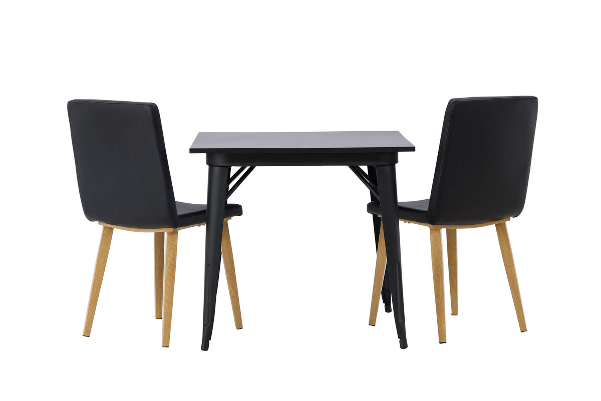 Tempe Esszimmerset + Today 80cm/2St. in Schwarz, Natur präsentiert im Onlineshop von KAQTU Design AG. Esszimmerset ist von Venture Home
