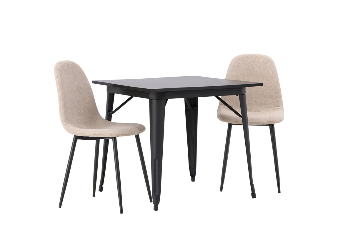 Tempe Esszimmerset + Polar 80cm/2St. in Beige, Schwarz präsentiert im Onlineshop von KAQTU Design AG. Esszimmerset ist von Venture Home