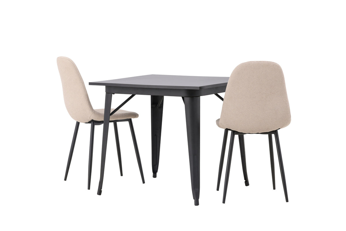 Tempe Esszimmerset + Polar 80cm/2St. in Beige, Schwarz präsentiert im Onlineshop von KAQTU Design AG. Esszimmerset ist von Venture Home
