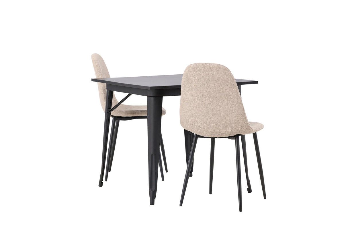 Tempe Esszimmerset + Polar 80cm/2St. in Beige, Schwarz präsentiert im Onlineshop von KAQTU Design AG. Esszimmerset ist von Venture Home