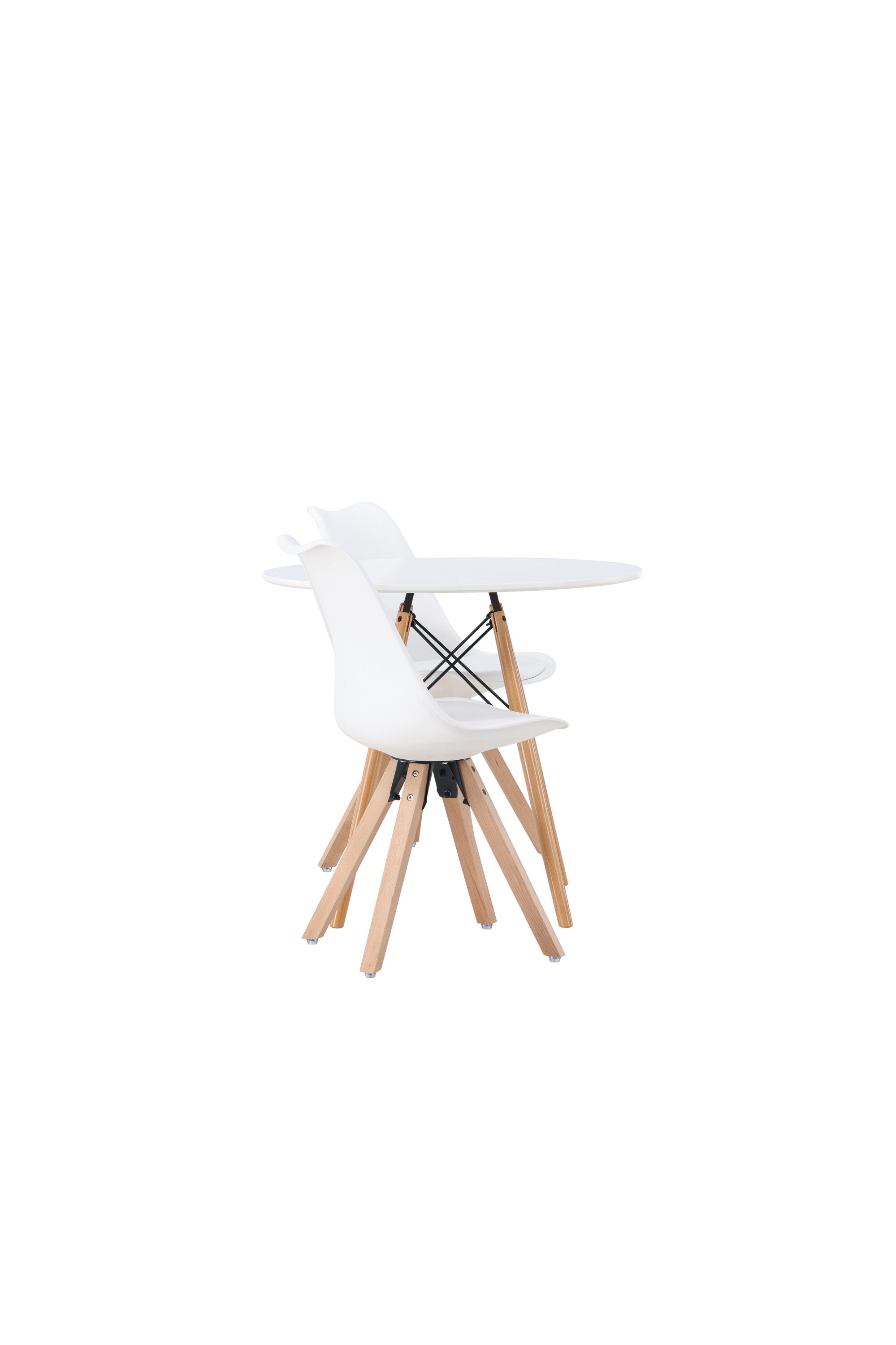 Danburi Esszimmerset + Zeno ⌀60cm/2St. in Natur, Weiss präsentiert im Onlineshop von KAQTU Design AG. Esszimmerset ist von Venture Home