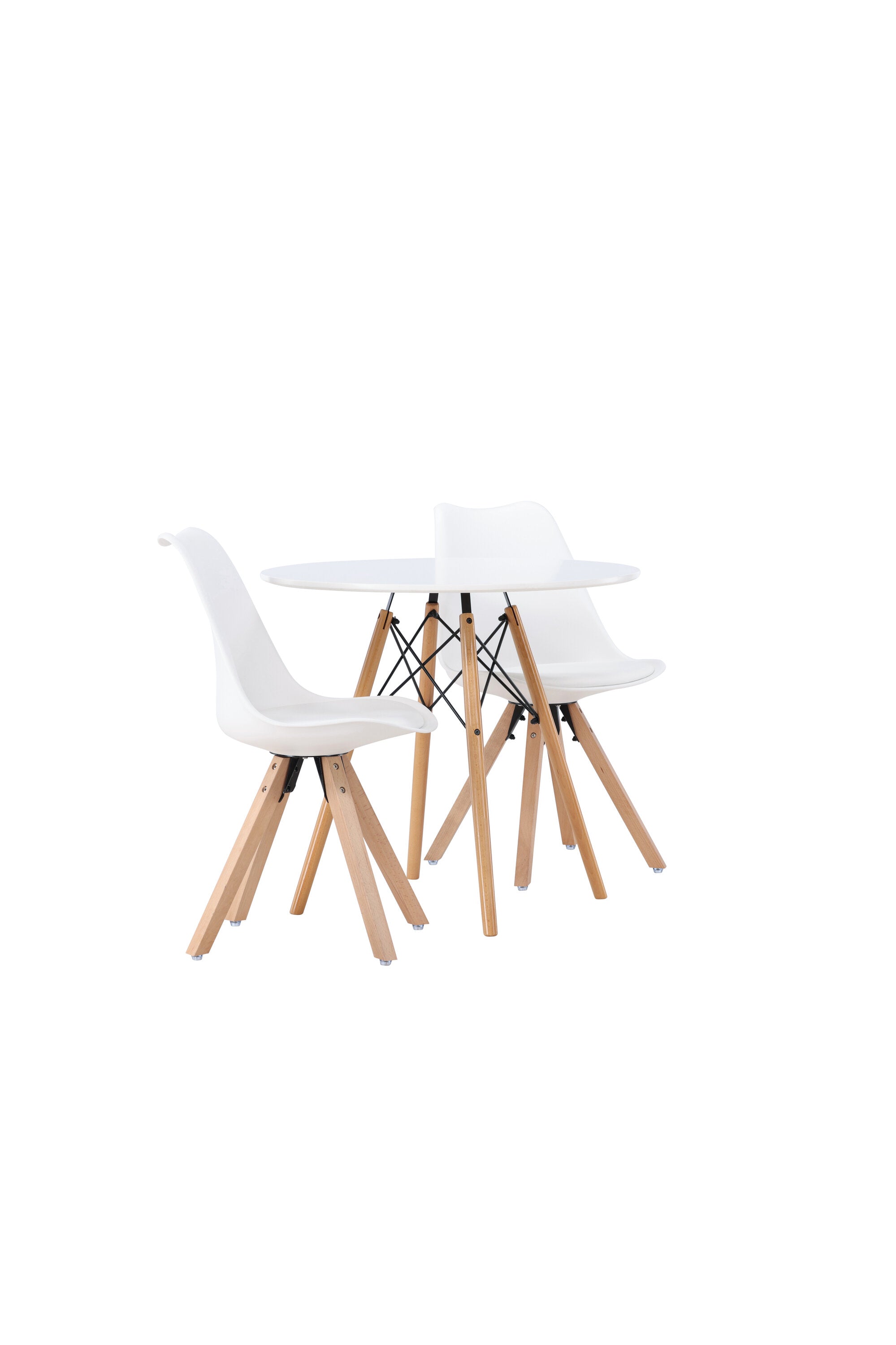 Danburi Esszimmerset + Zeno ⌀60cm/2St. in Natur, Weiss präsentiert im Onlineshop von KAQTU Design AG. Esszimmerset ist von Venture Home