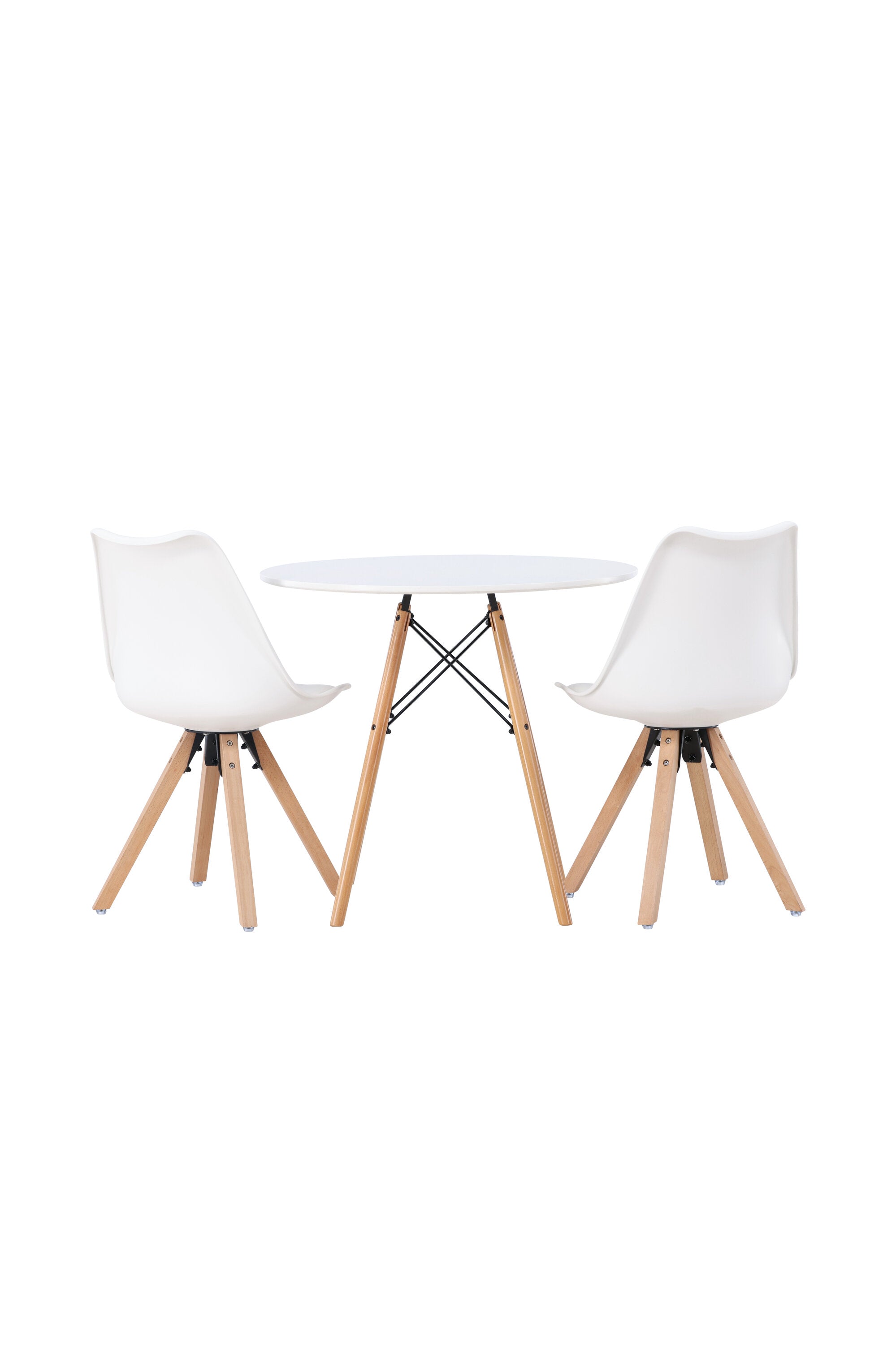 Danburi Esszimmerset + Zeno ⌀60cm/2St. in Natur, Weiss präsentiert im Onlineshop von KAQTU Design AG. Esszimmerset ist von Venture Home