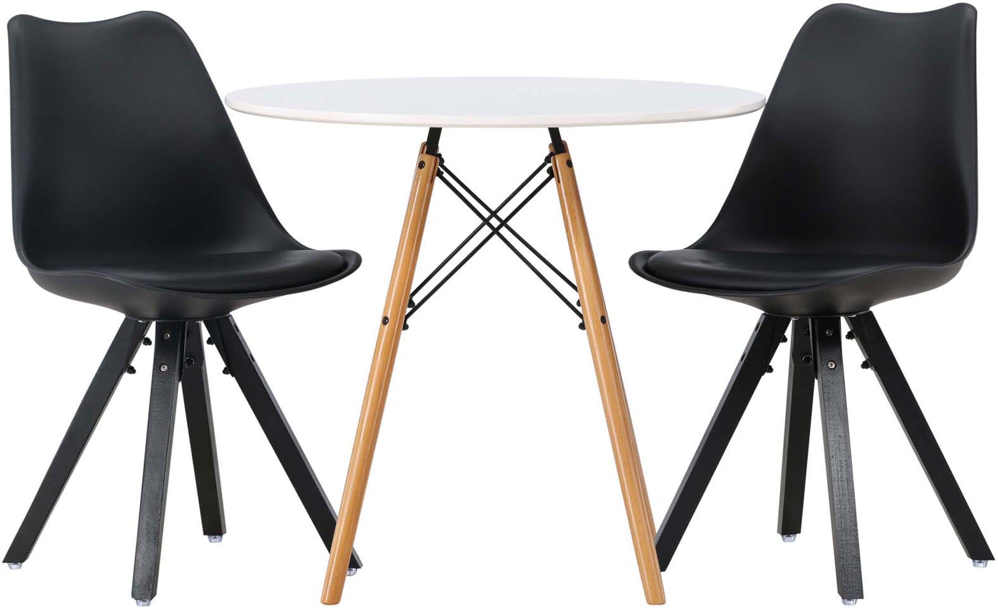 Elegantes Danburi Set mit Zeno Tisch, perfekt für kleine Räume.