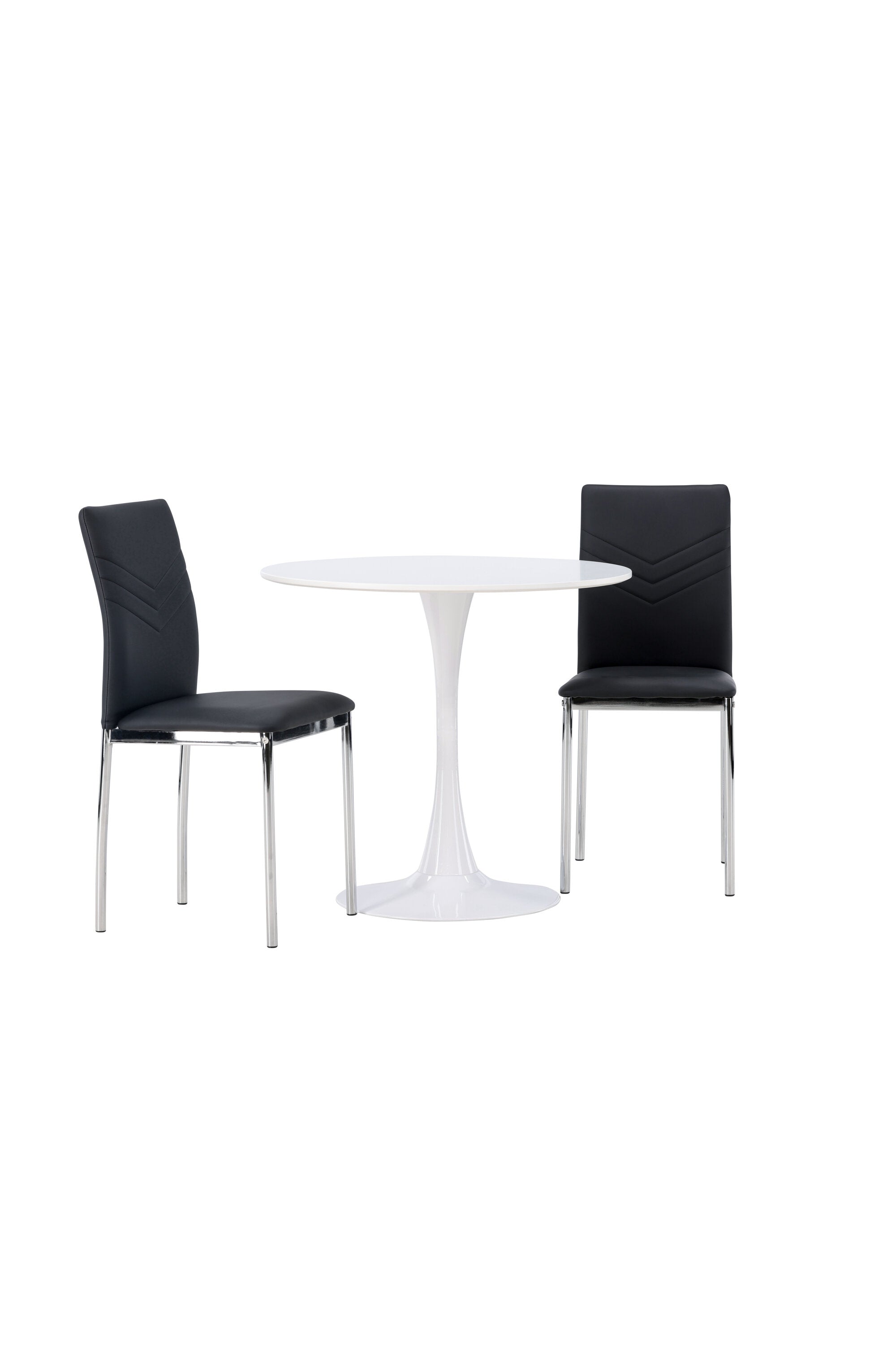 Hamden Esszimmerset + Lily ⌀80cm/2St. in Schwarzes Silber präsentiert im Onlineshop von KAQTU Design AG. Esszimmerset ist von Venture Home