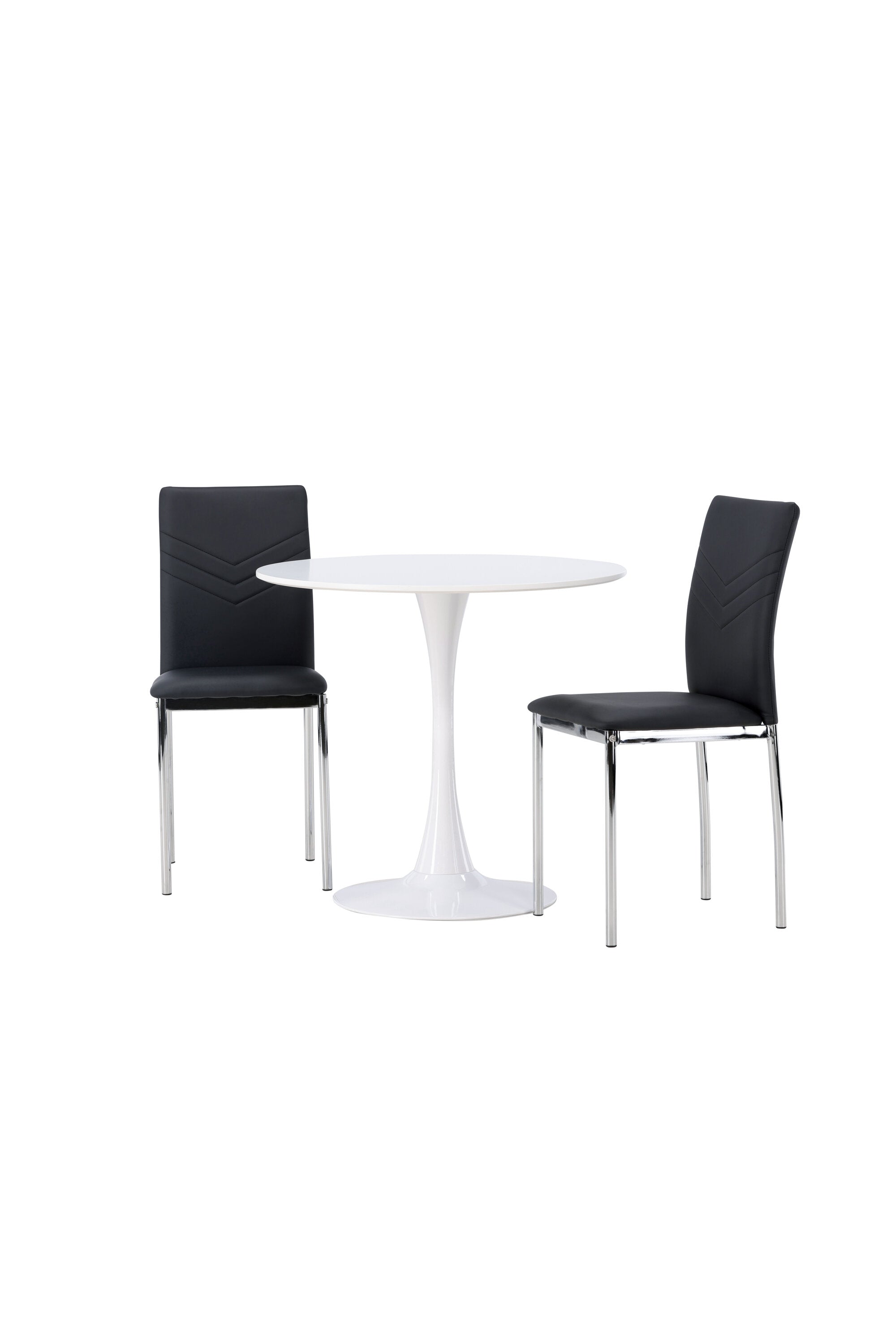 Hamden Esszimmerset + Lily ⌀80cm/2St. in Schwarzes Silber präsentiert im Onlineshop von KAQTU Design AG. Esszimmerset ist von Venture Home