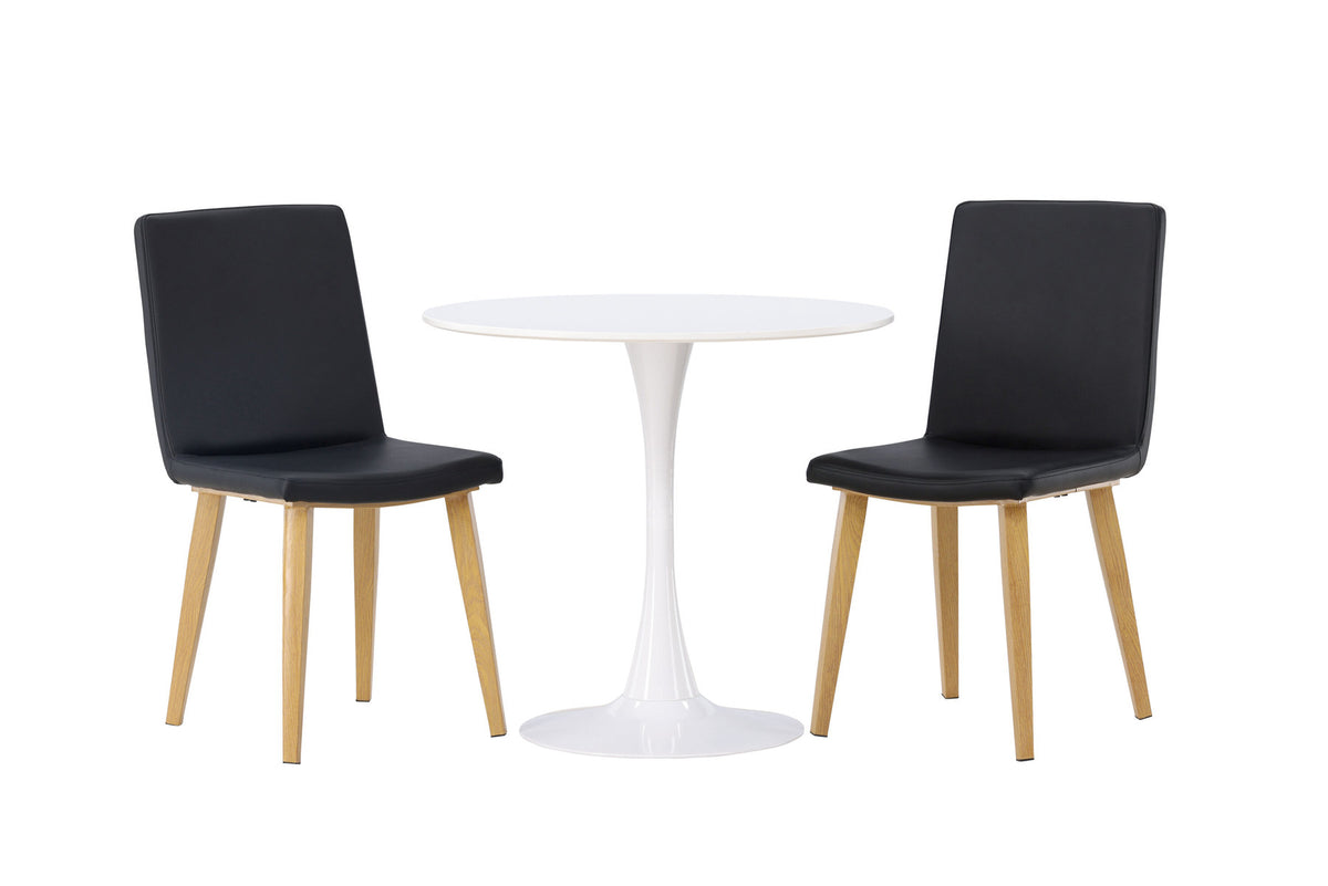 Hamden Esszimmerset + Today ⌀80cm/2St. in Schwarz, Natur präsentiert im Onlineshop von KAQTU Design AG. Esszimmerset ist von Venture Home