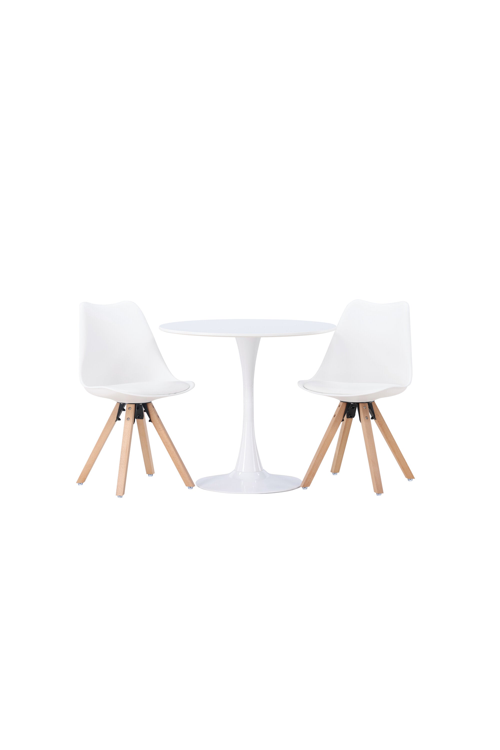 Hamden Esszimmerset + Zeno ⌀80cm/2St. in Natur, Weiss präsentiert im Onlineshop von KAQTU Design AG. Esszimmerset ist von Venture Home