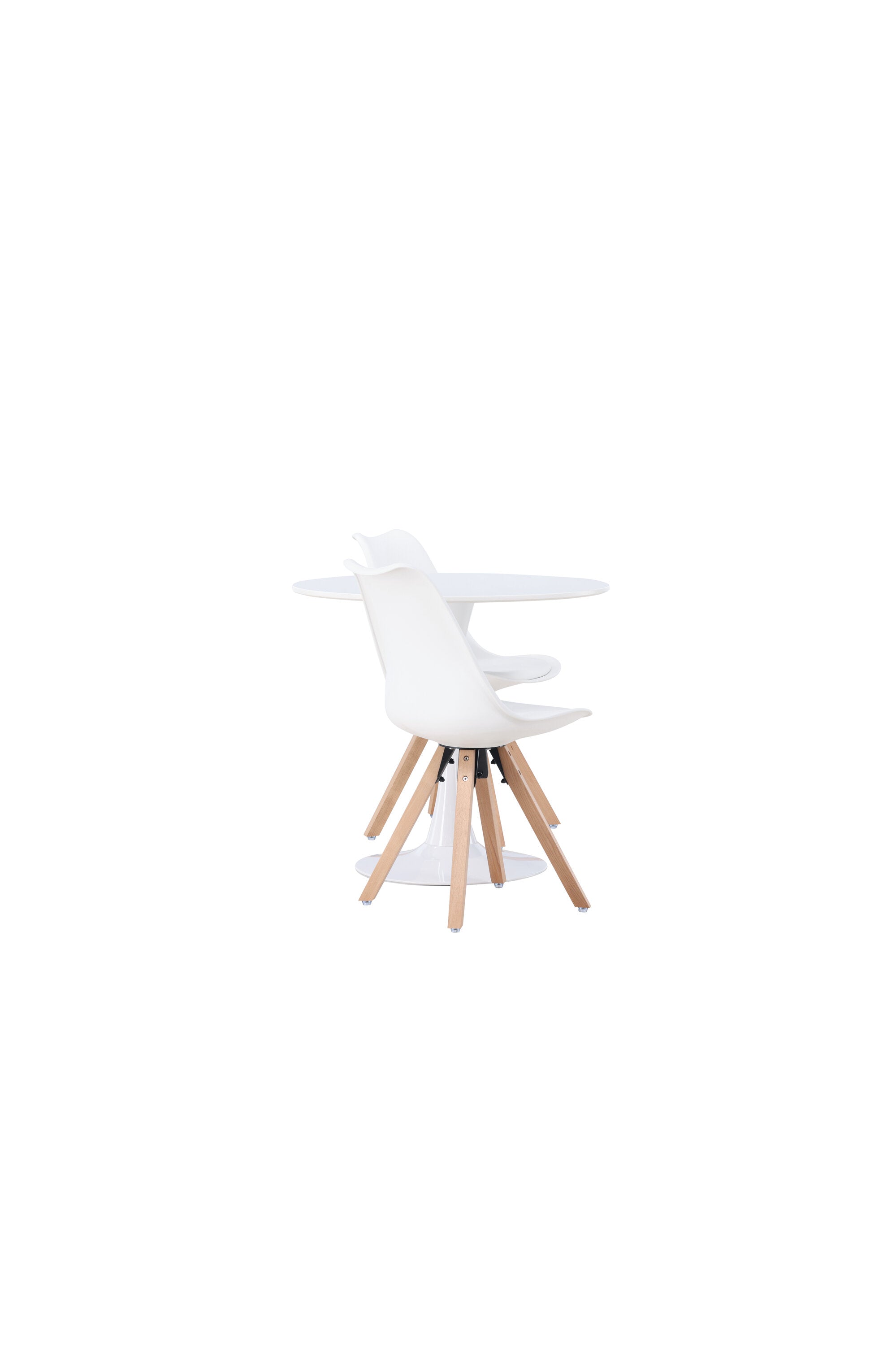 Hamden Esszimmerset + Zeno ⌀80cm/2St. in Natur, Weiss präsentiert im Onlineshop von KAQTU Design AG. Esszimmerset ist von Venture Home