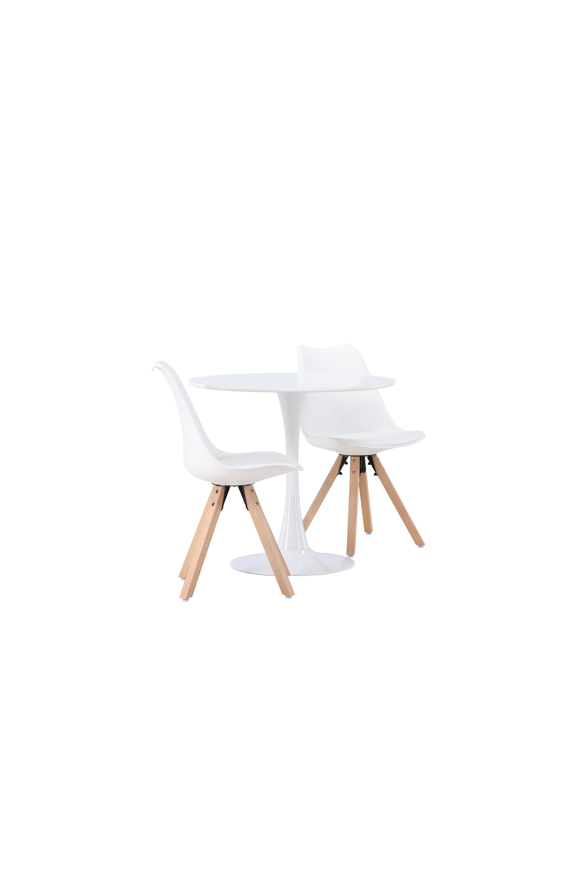 Hamden Esszimmerset + Zeno ⌀80cm/2St. in Natur, Weiss präsentiert im Onlineshop von KAQTU Design AG. Esszimmerset ist von Venture Home