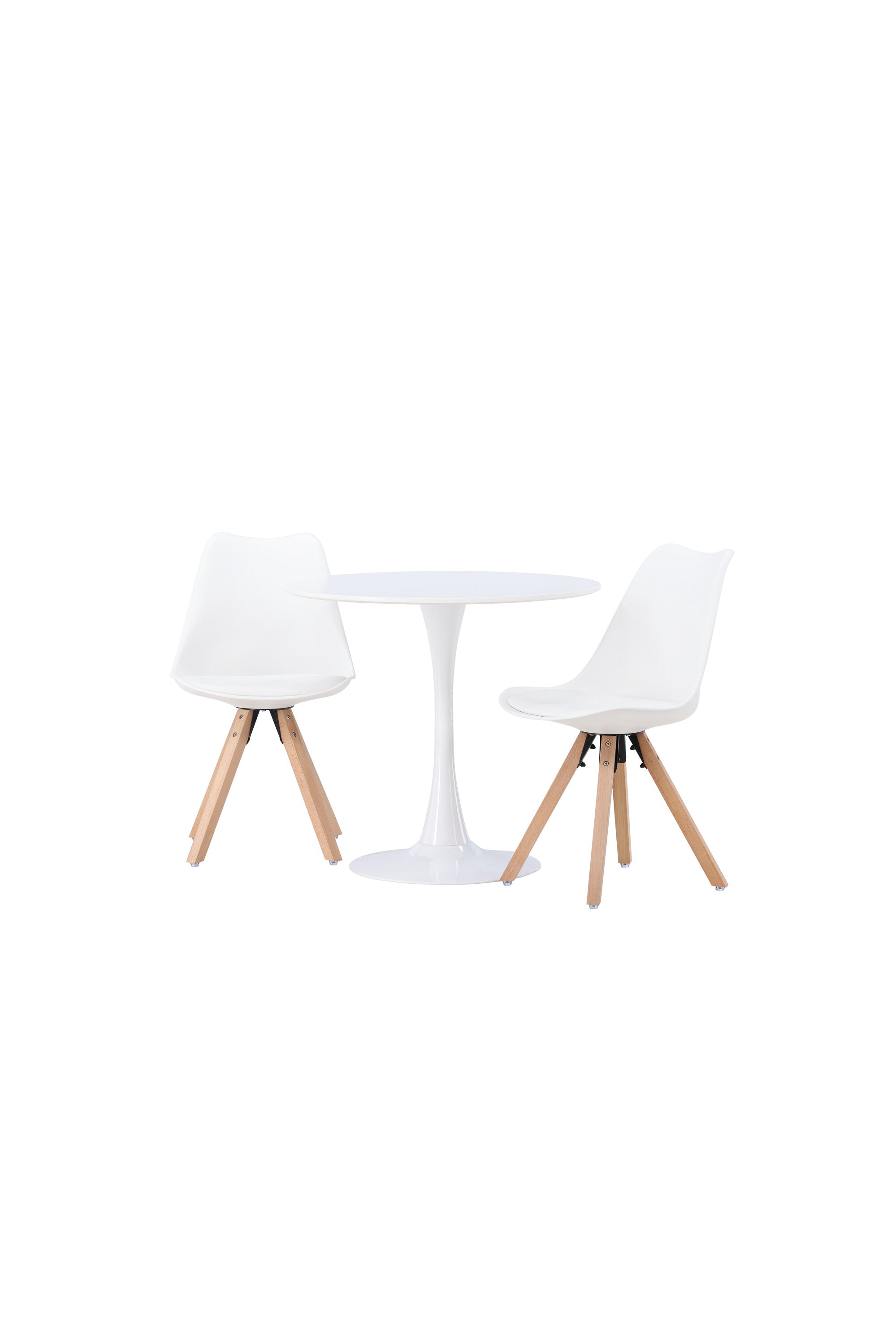 Hamden Esszimmerset + Zeno ⌀80cm/2St. in Natur, Weiss präsentiert im Onlineshop von KAQTU Design AG. Esszimmerset ist von Venture Home