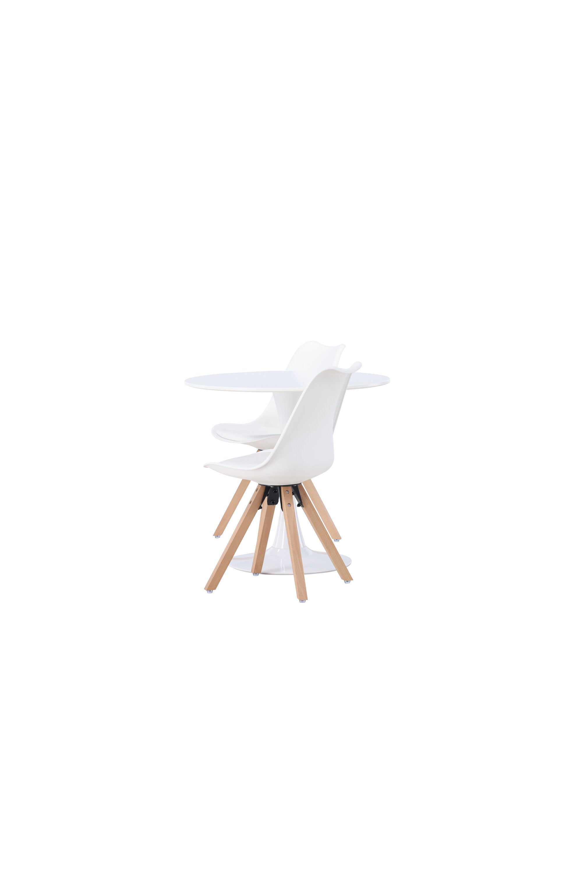 Hamden Esszimmerset + Zeno ⌀80cm/2St. in Natur, Weiss präsentiert im Onlineshop von KAQTU Design AG. Esszimmerset ist von Venture Home
