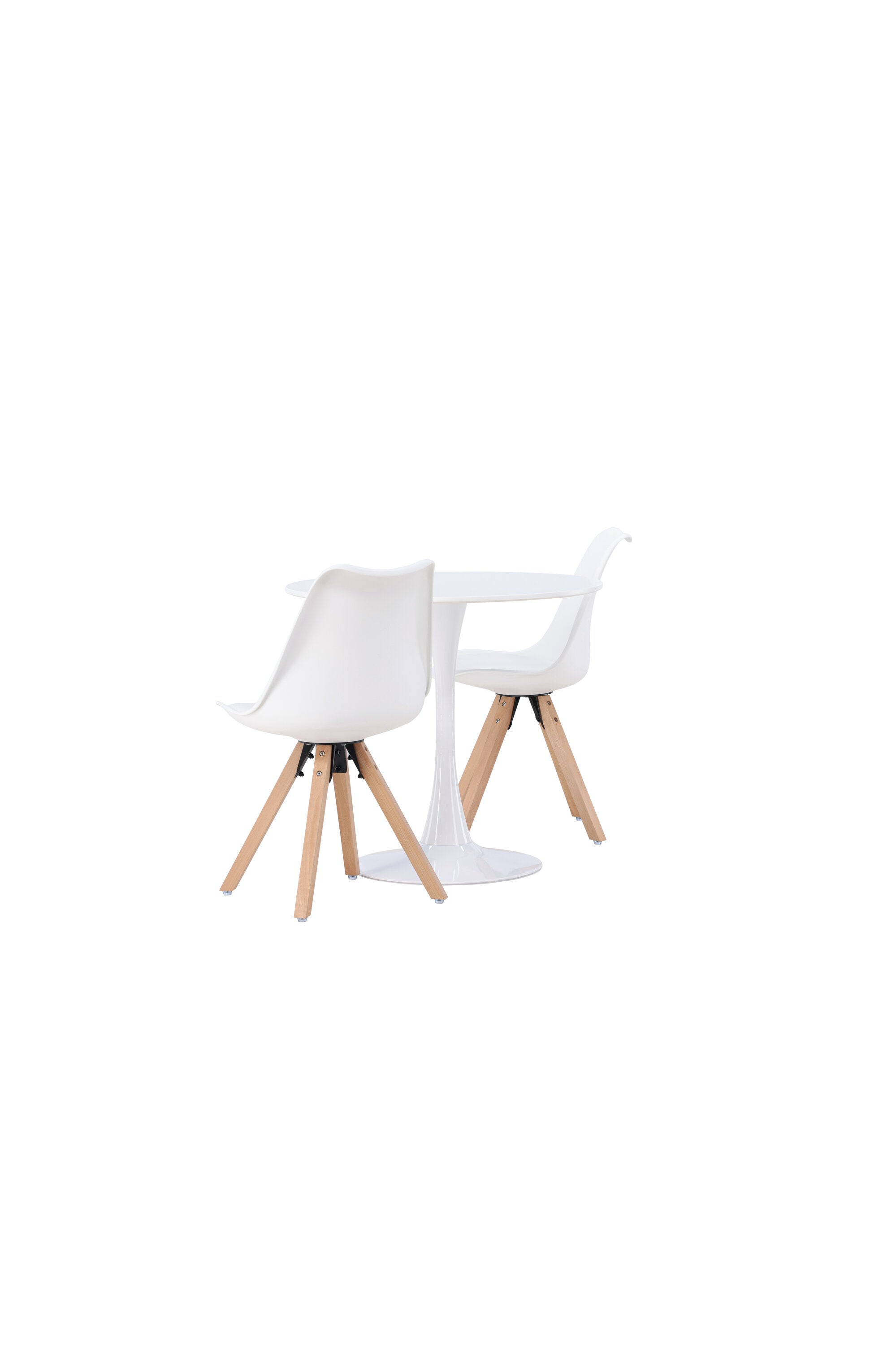 Hamden Esszimmerset + Zeno ⌀80cm/2St. in Natur, Weiss präsentiert im Onlineshop von KAQTU Design AG. Esszimmerset ist von Venture Home