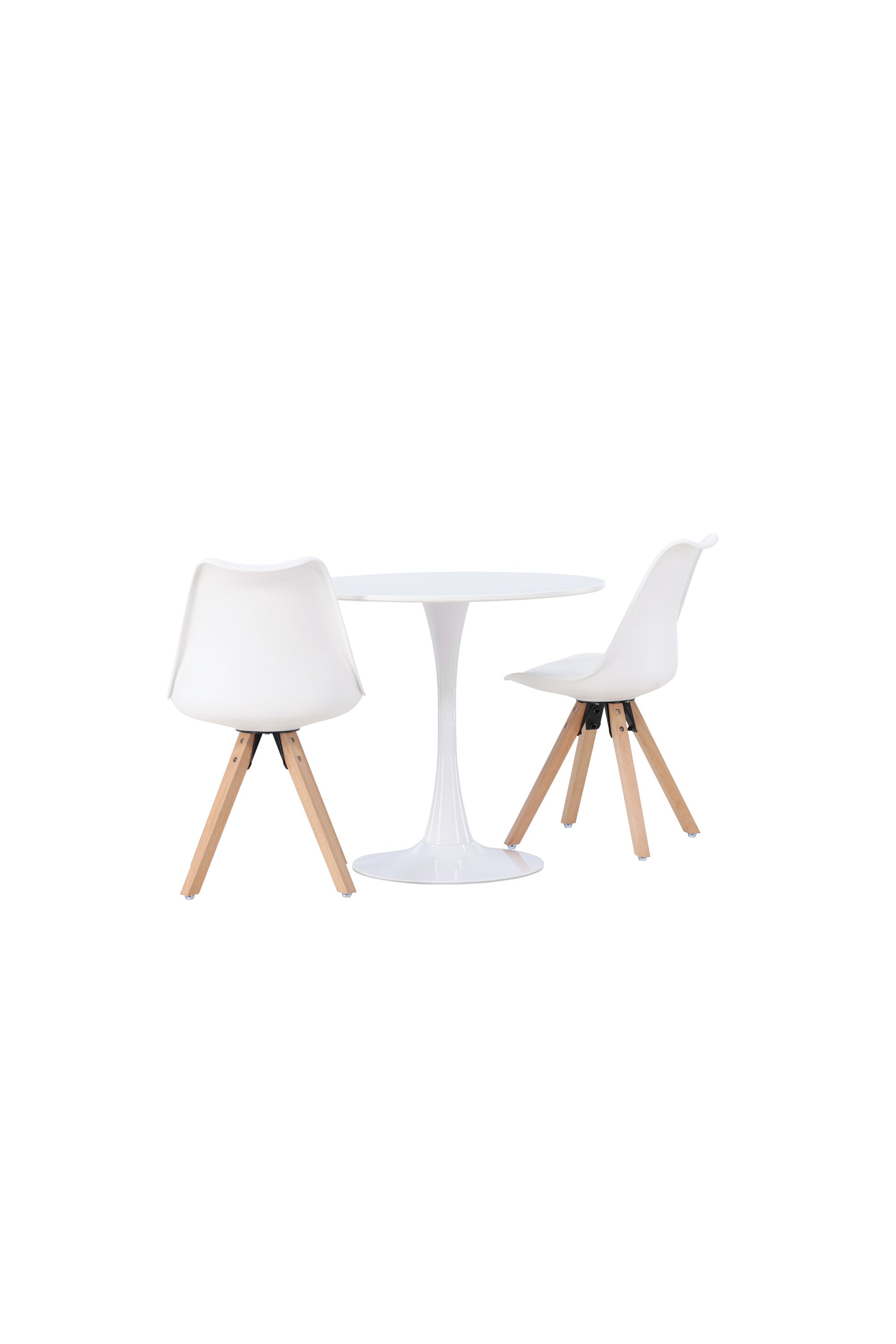 Hamden Esszimmerset + Zeno ⌀80cm/2St. in Natur, Weiss präsentiert im Onlineshop von KAQTU Design AG. Esszimmerset ist von Venture Home