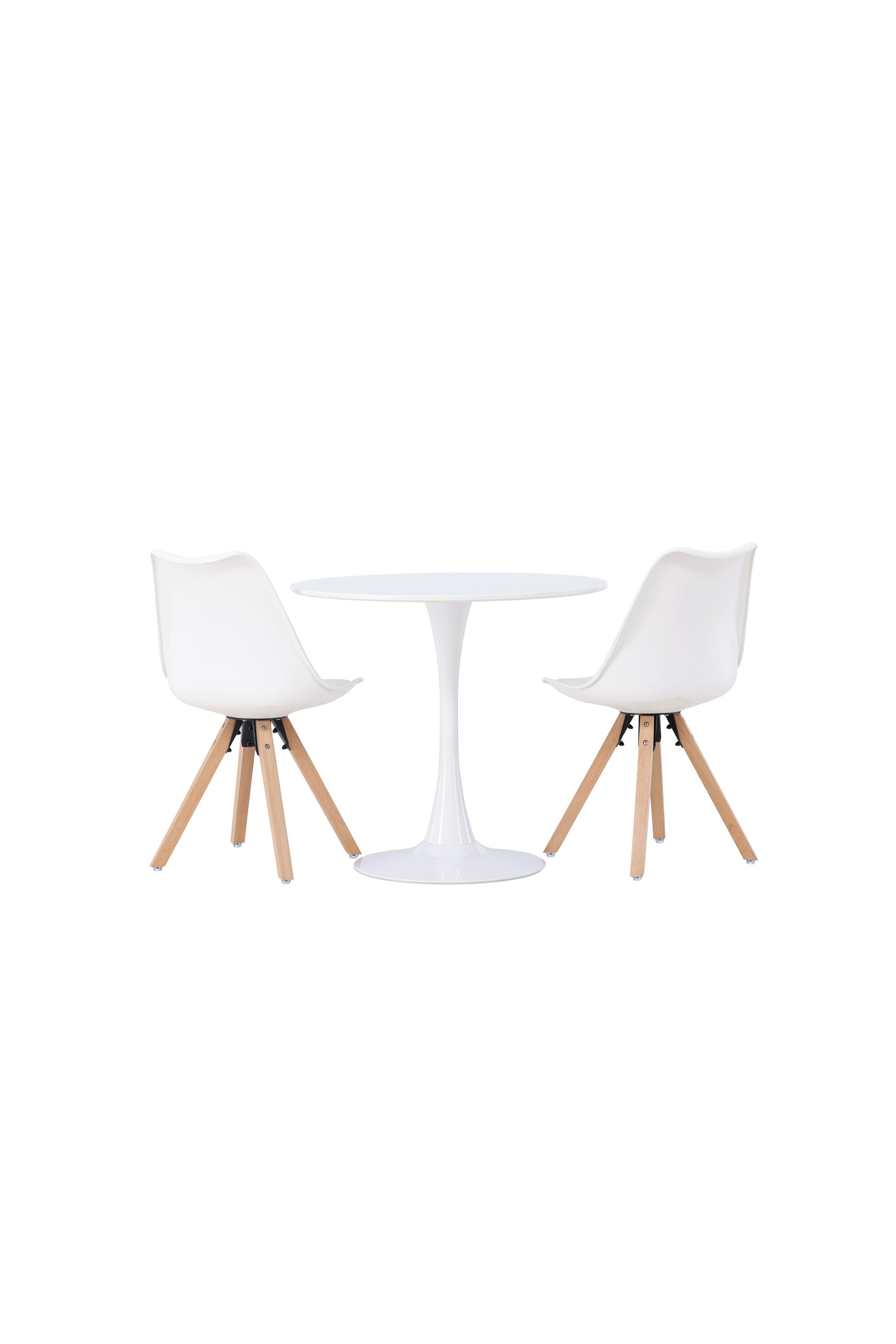 Hamden Esszimmerset + Zeno ⌀80cm/2St. in Natur, Weiss präsentiert im Onlineshop von KAQTU Design AG. Esszimmerset ist von Venture Home