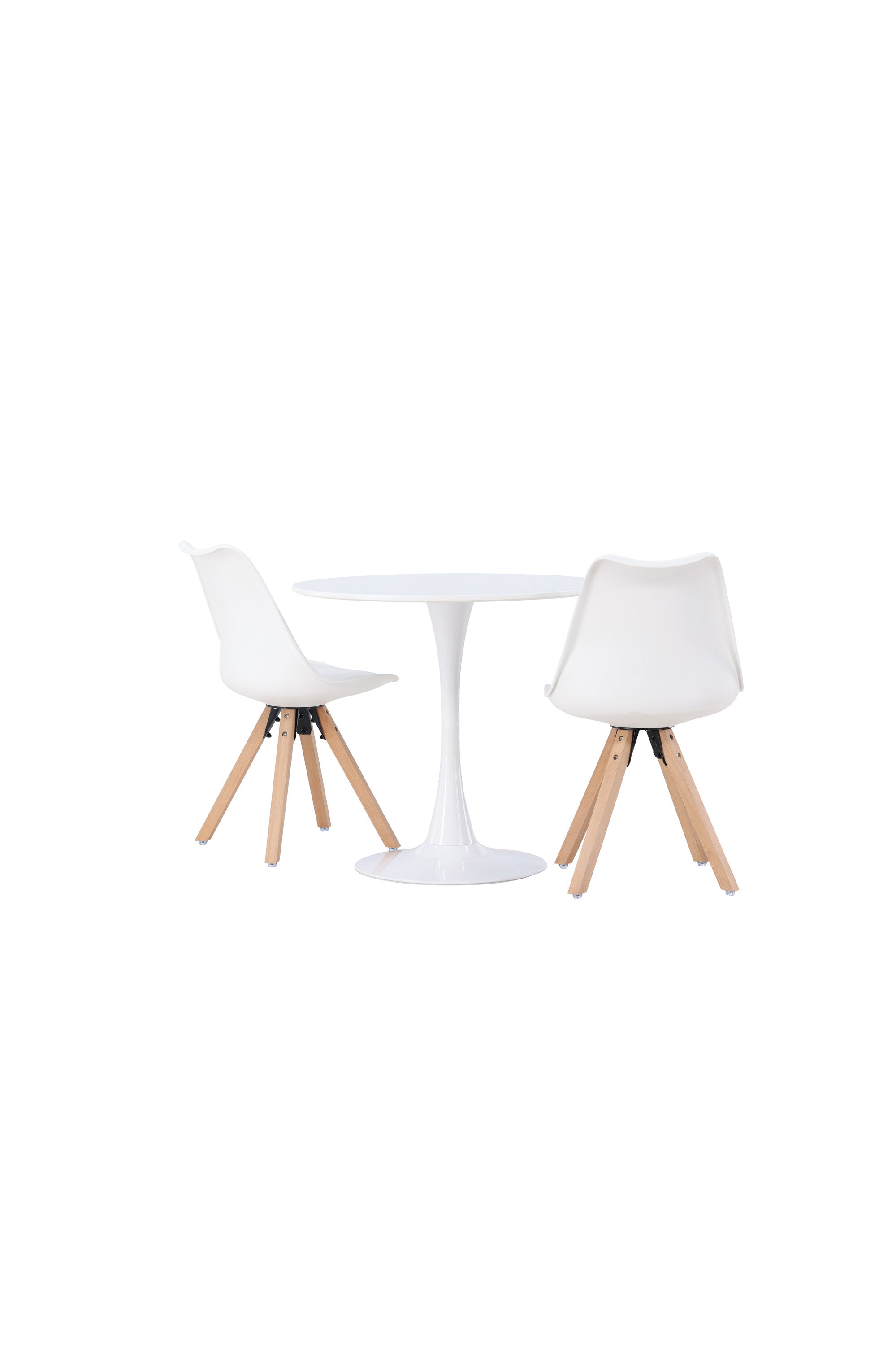 Hamden Esszimmerset + Zeno ⌀80cm/2St. in Natur, Weiss präsentiert im Onlineshop von KAQTU Design AG. Esszimmerset ist von Venture Home