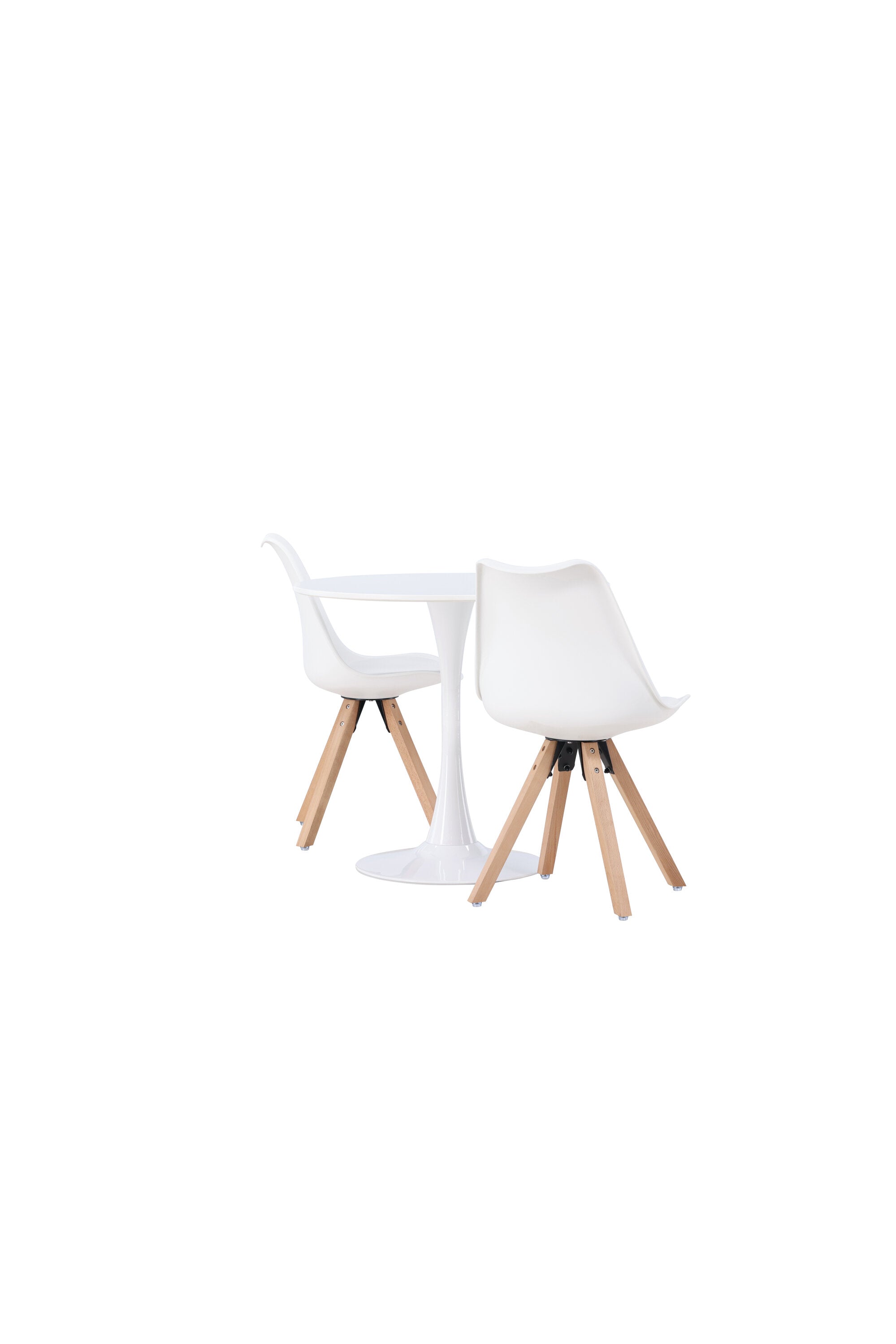 Hamden Esszimmerset + Zeno ⌀80cm/2St. in Natur, Weiss präsentiert im Onlineshop von KAQTU Design AG. Esszimmerset ist von Venture Home