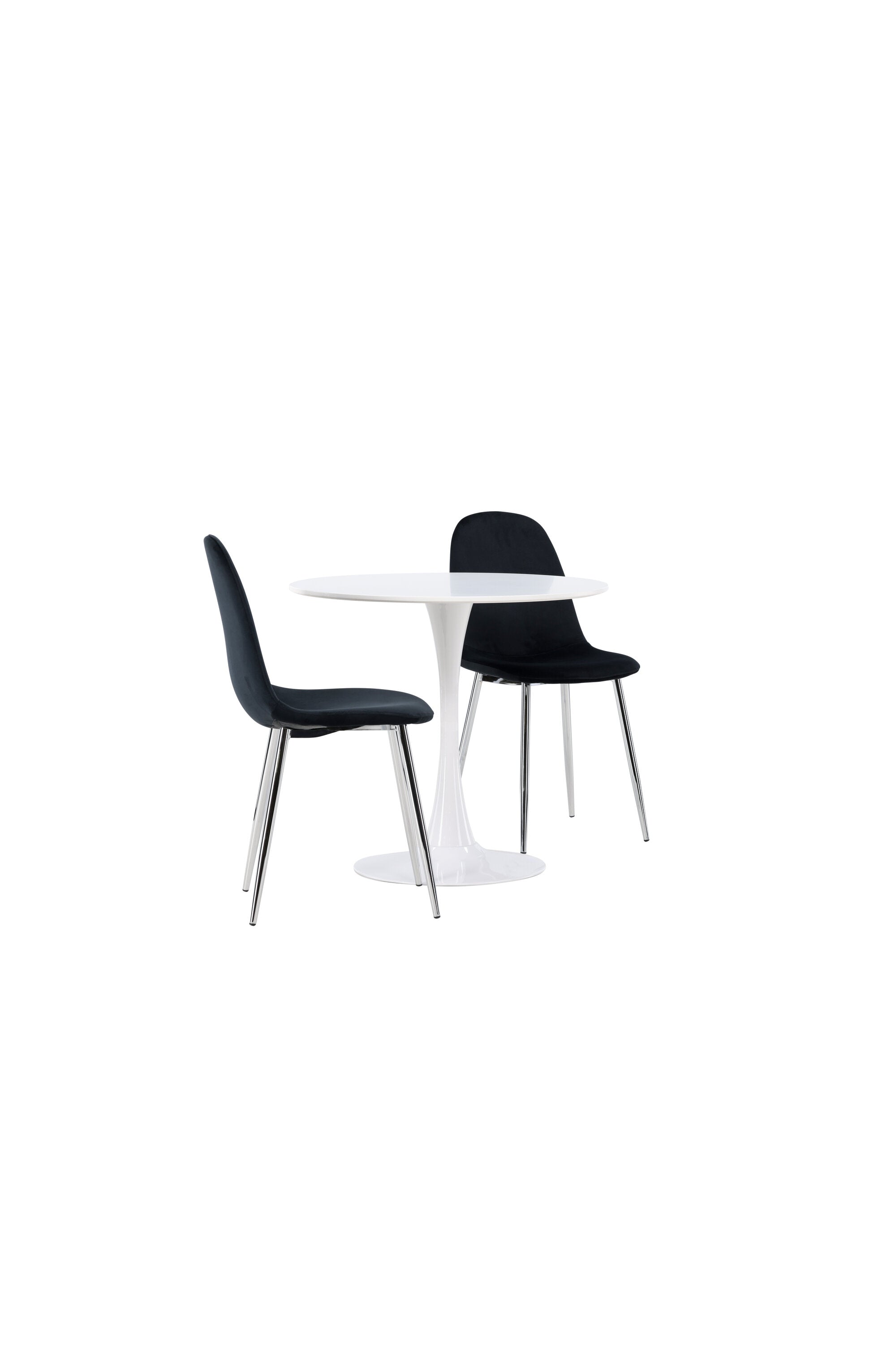 Hamden Esszimmerset + Polar ⌀80cm/2St. in Schwarzes Silber präsentiert im Onlineshop von KAQTU Design AG. Esszimmerset ist von Venture Home