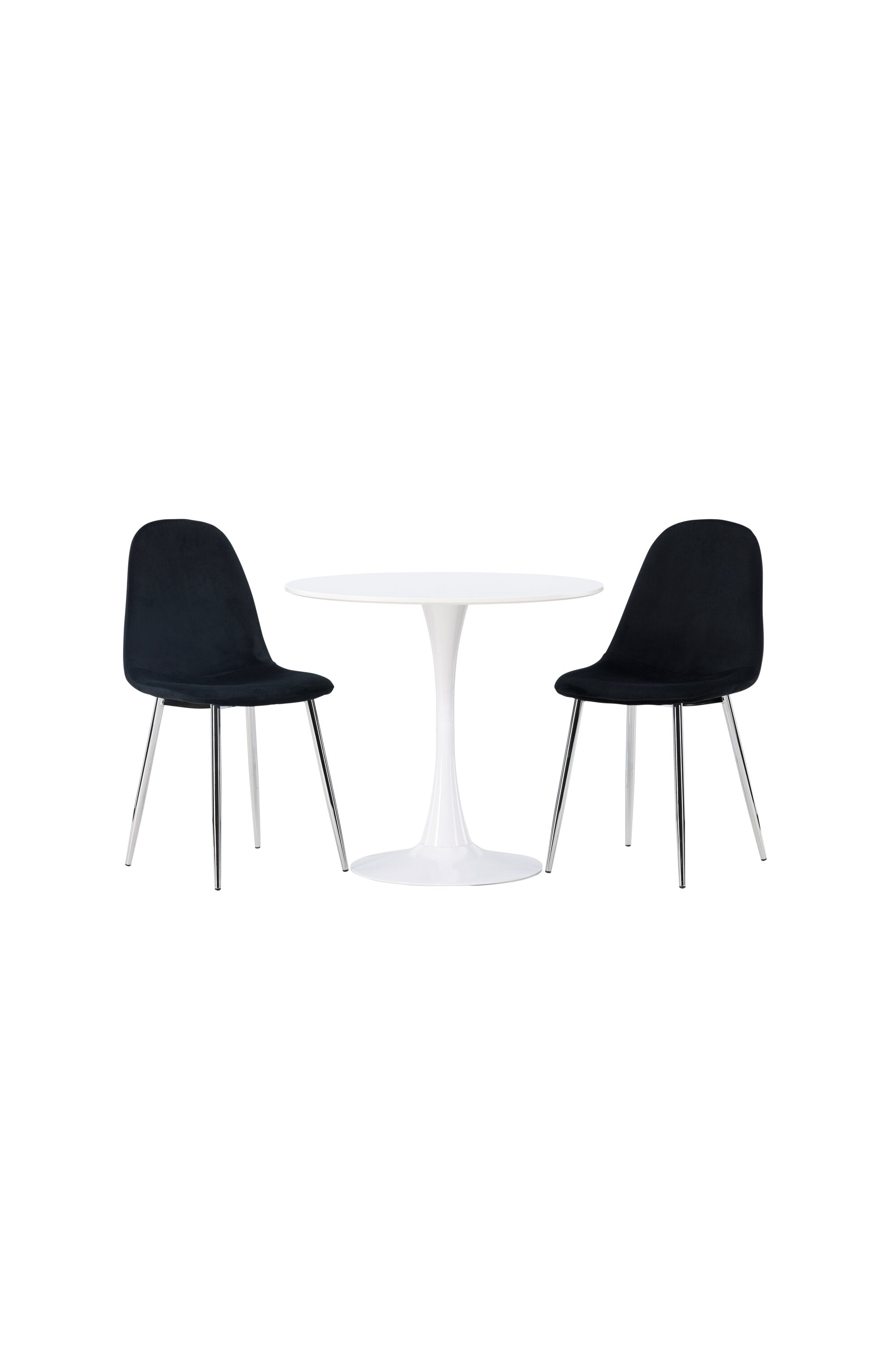 Hamden Esszimmerset + Polar ⌀80cm/2St. in Schwarzes Silber präsentiert im Onlineshop von KAQTU Design AG. Esszimmerset ist von Venture Home