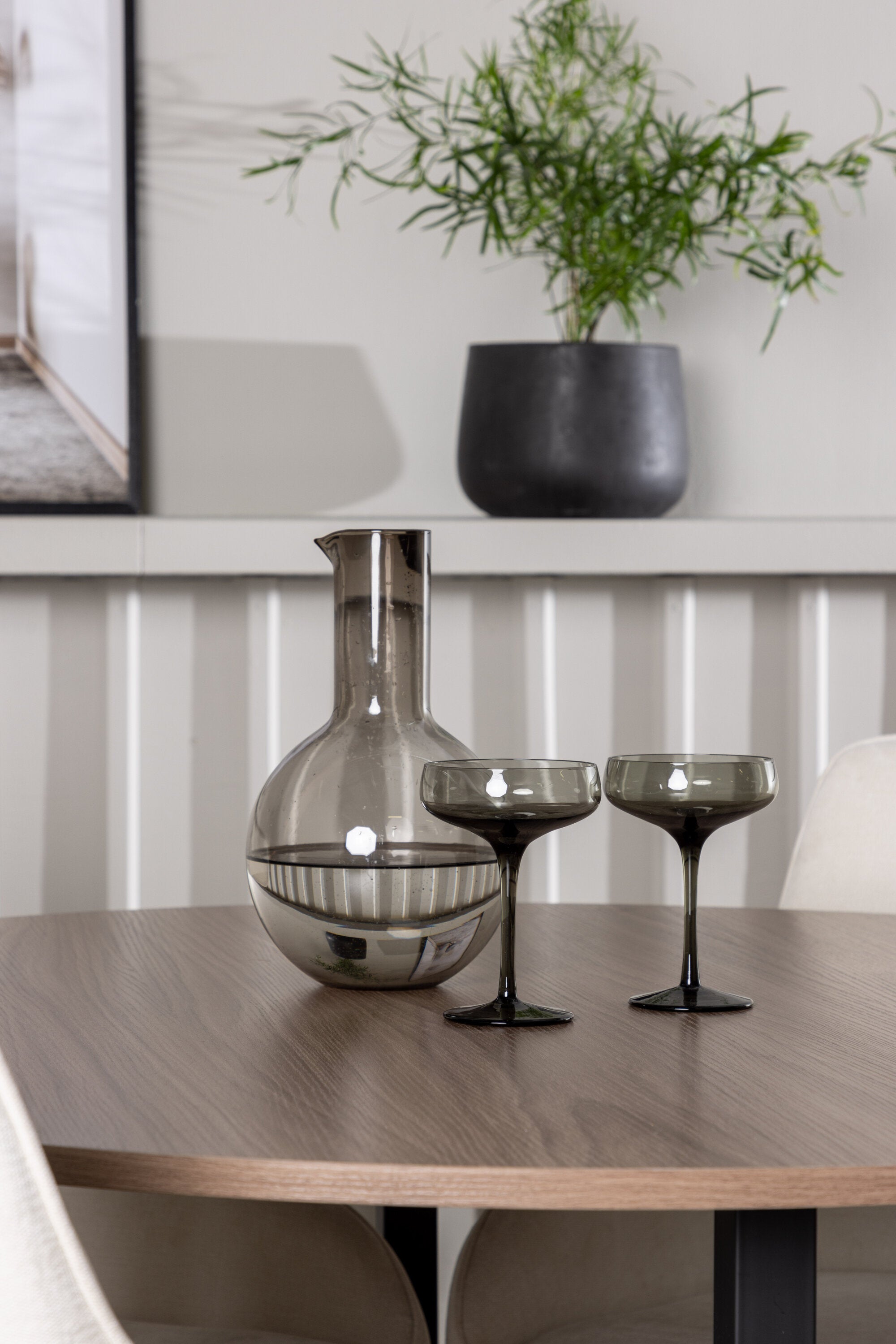 Durango Esszimmerset + Rosie ⌀120cm/4St. in Beige, Schwarz präsentiert im Onlineshop von KAQTU Design AG. Esszimmerset ist von Venture Home
