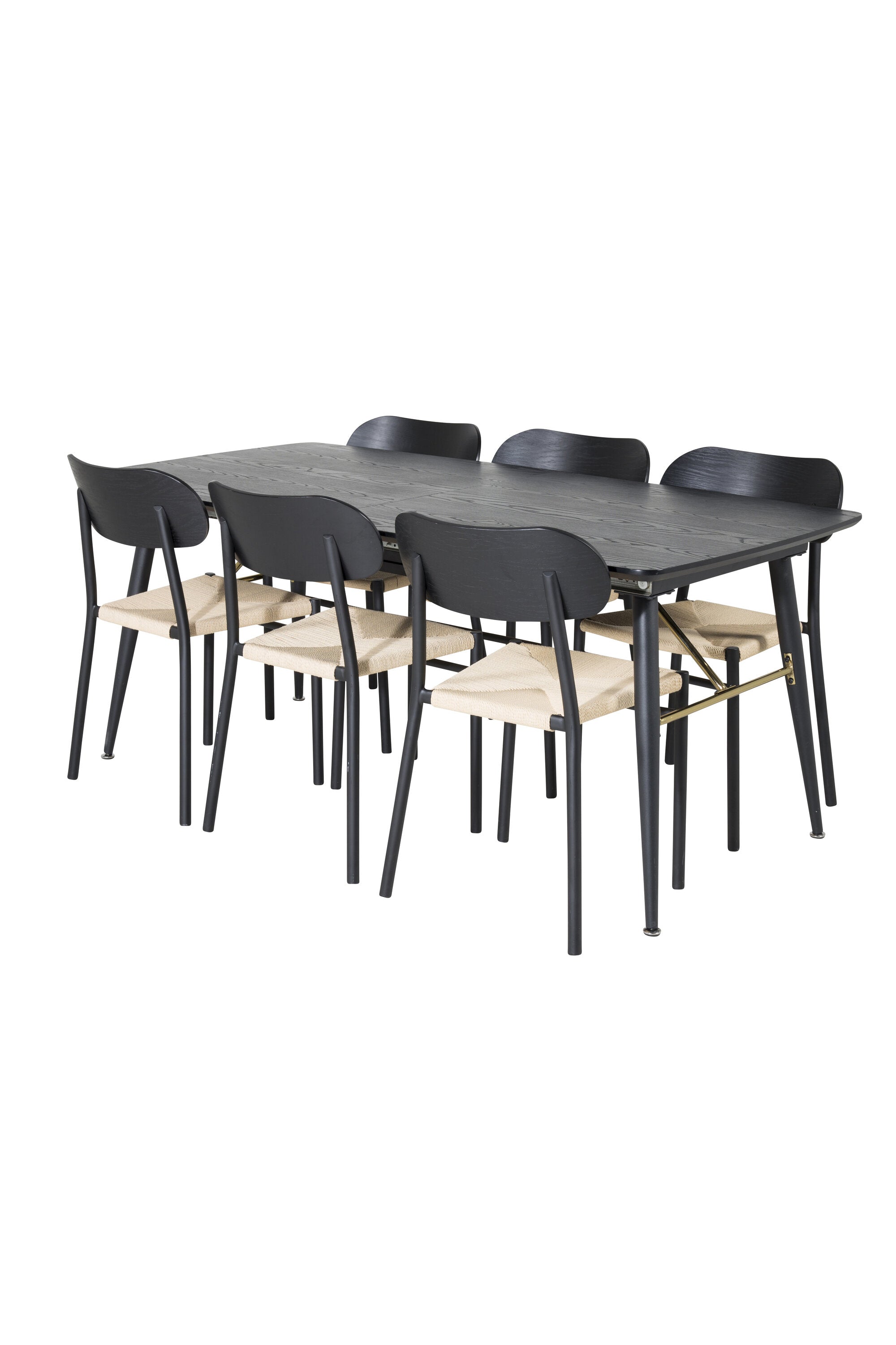 Luxuriöses Esszimmer Set Gold mit Polly Stühlen von Venture Home.
