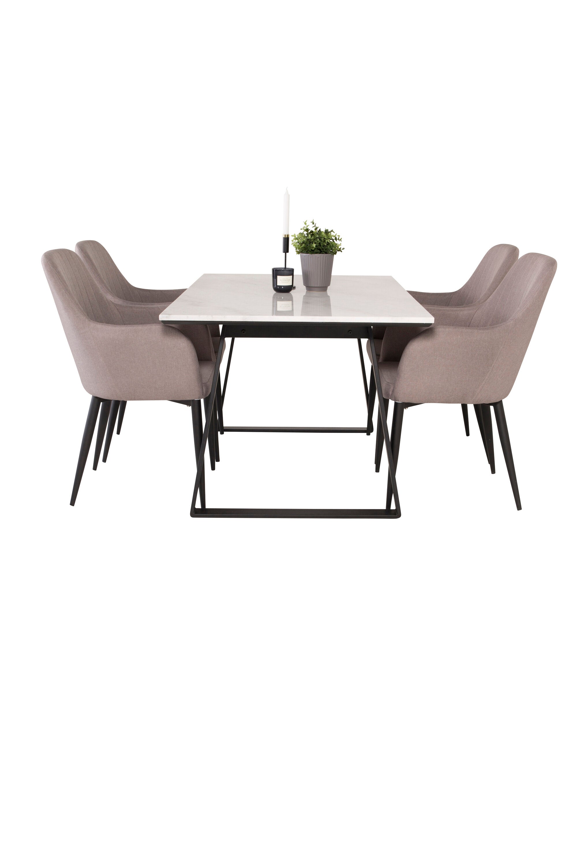 Esszimmer Set Estelle mit Stuhl Comfort in Schwarz Schwarz präsentiert im Onlineshop von KAQTU Design AG. Esszimmerset ist von Venture Home