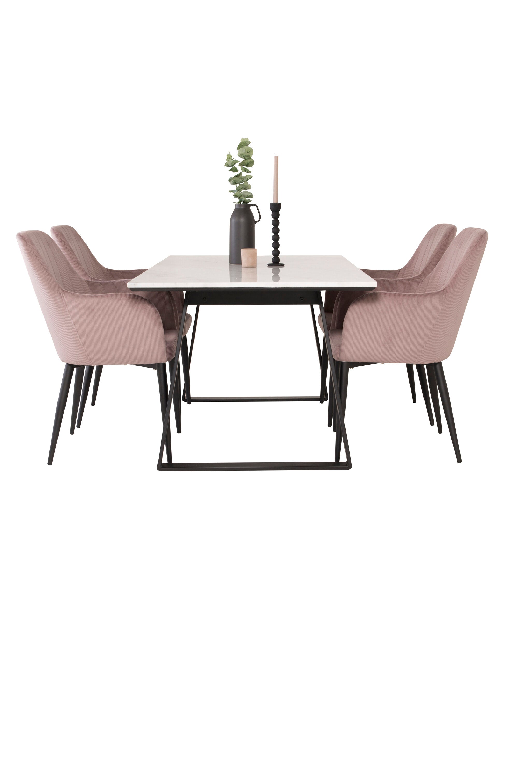 Esszimmer Set Estelle mit Stuhl Comfort in Schwarz Schwarz präsentiert im Onlineshop von KAQTU Design AG. Esszimmerset ist von Venture Home