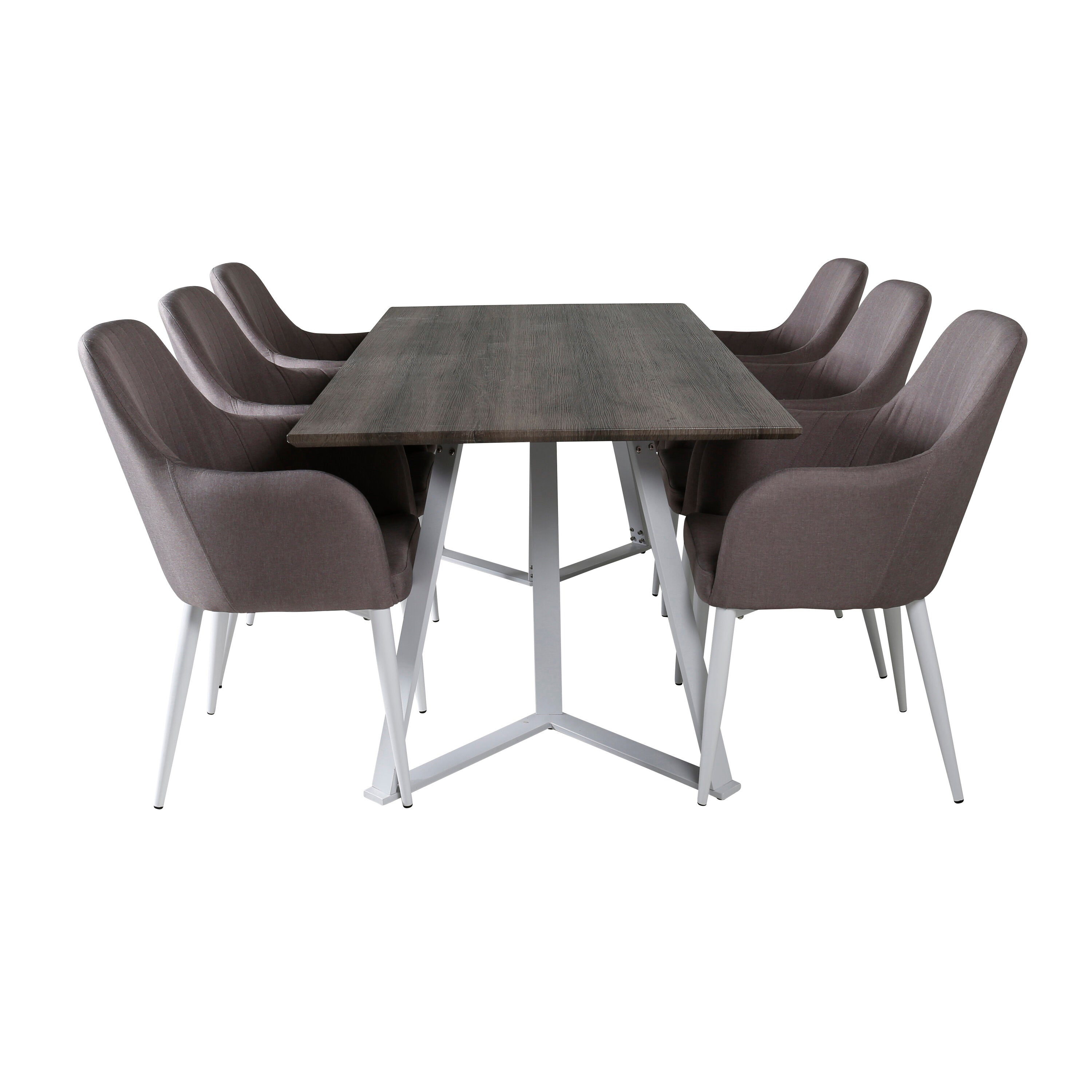 Esszimmer Set Marina mit Stuhl Comfort in Grau/Grau/Weiss präsentiert im Onlineshop von KAQTU Design AG. Esszimmerset ist von Venture Home