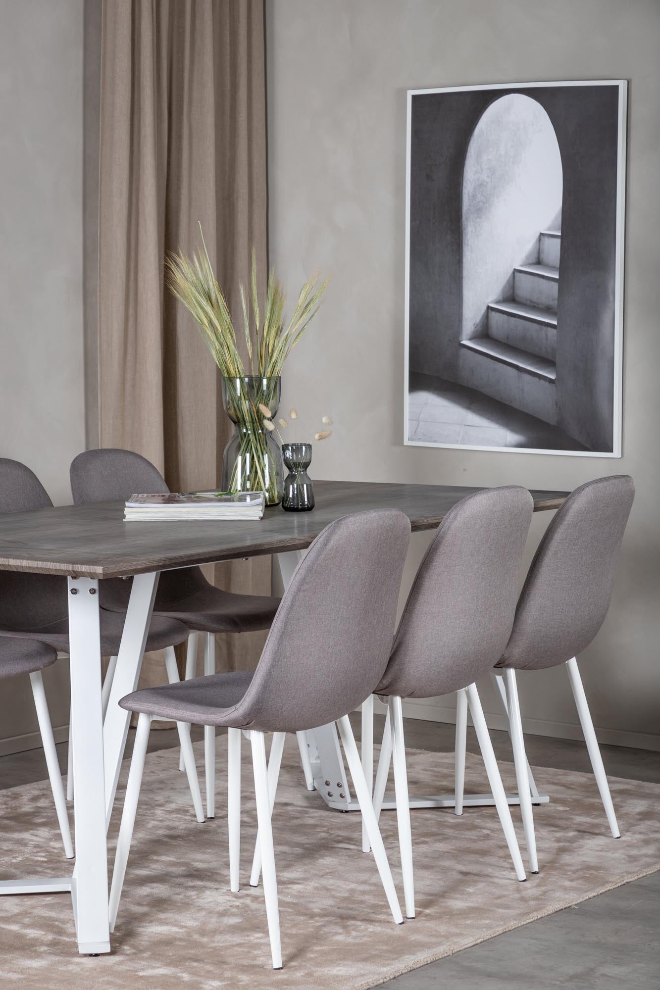 Esszimmer Set Marina mit Polar Stühlen für stilvolle Mahlzeiten.