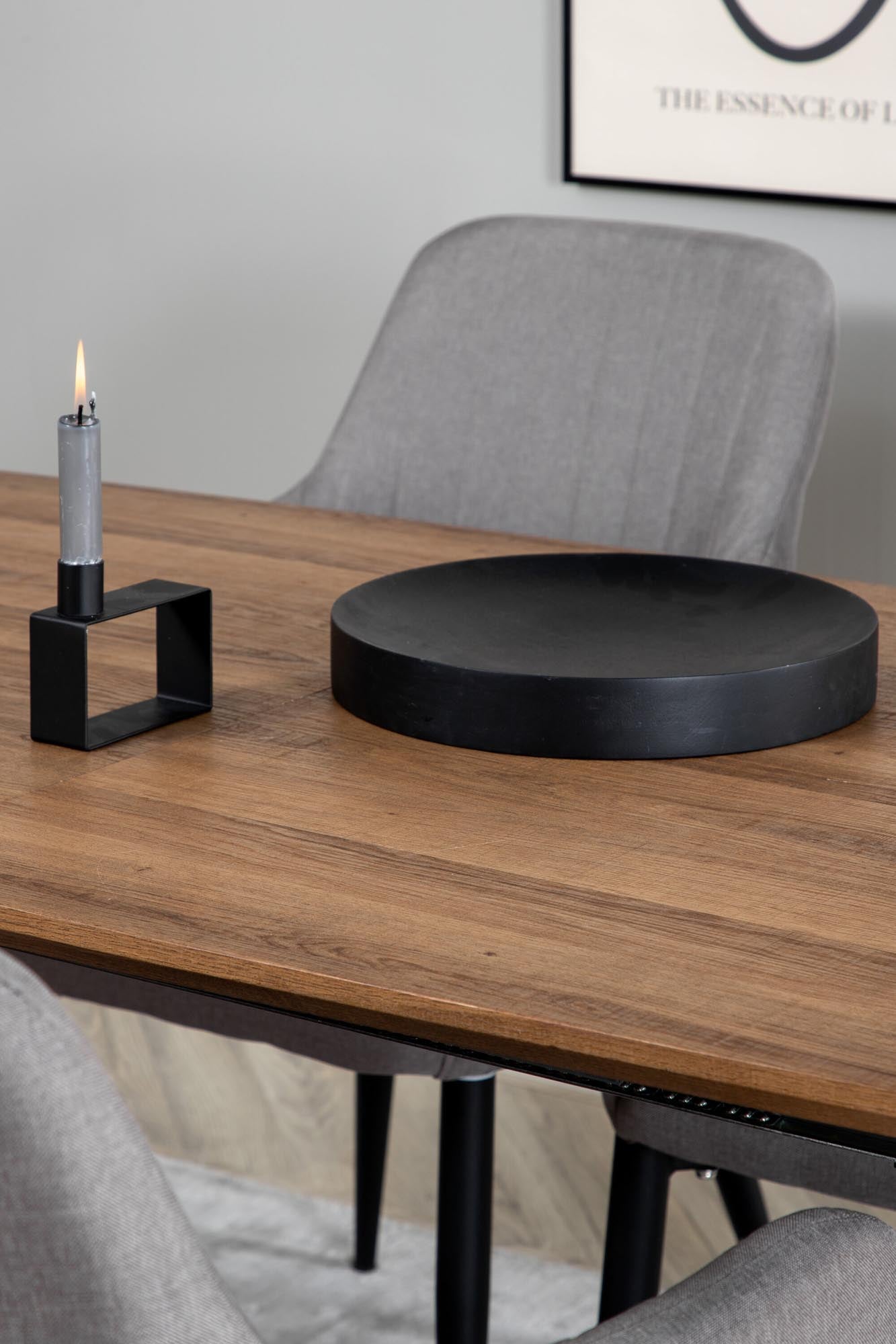 Esszimmer Set Inca mit Stuhl Comfort in Natur/Schwarz/Grau präsentiert im Onlineshop von KAQTU Design AG. Esszimmerset ist von Venture Home