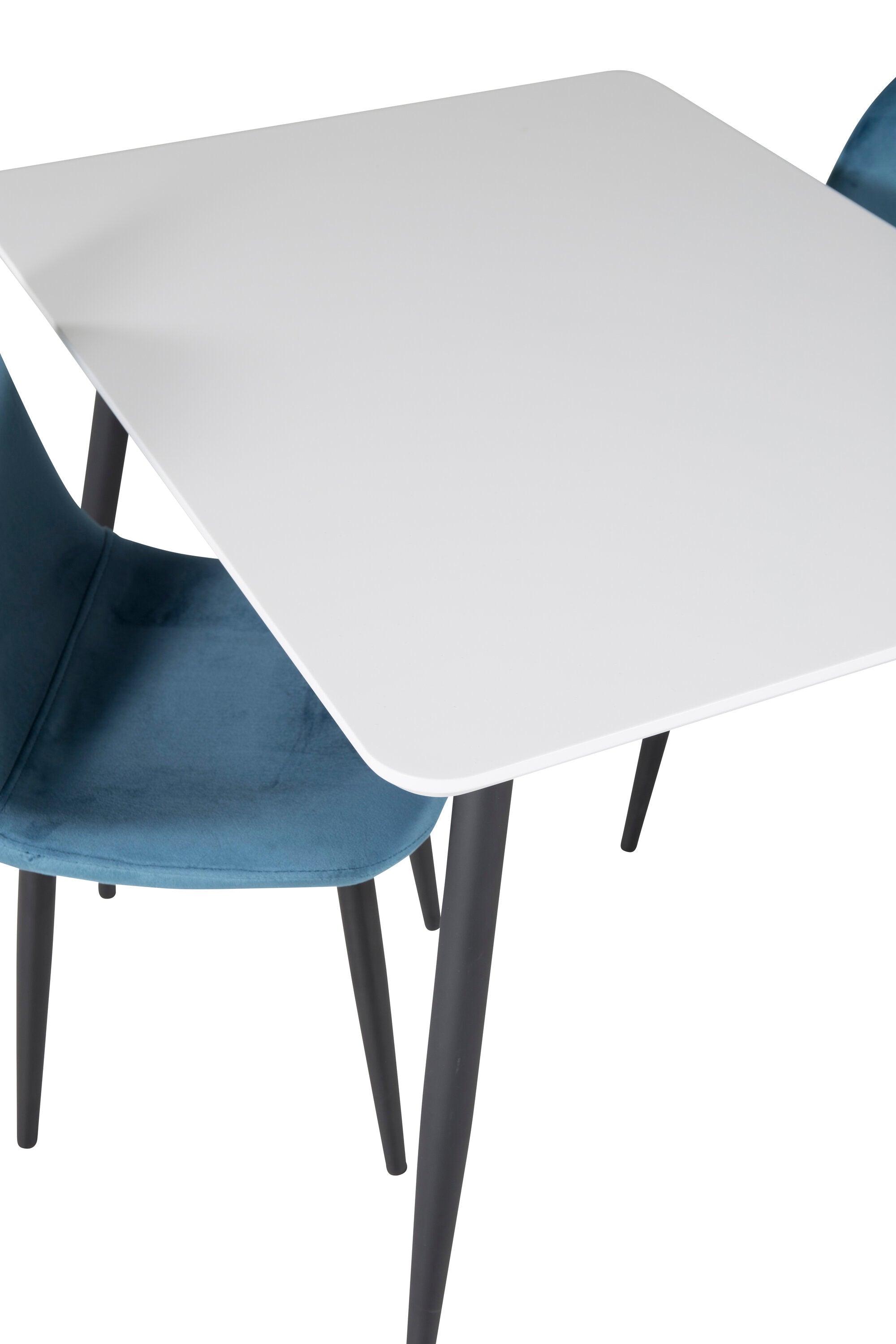Esszimmer Set Polar mit Stuhl Polar in Weiss/Schwarz/Blau präsentiert im Onlineshop von KAQTU Design AG. Esszimmerset ist von Venture Home