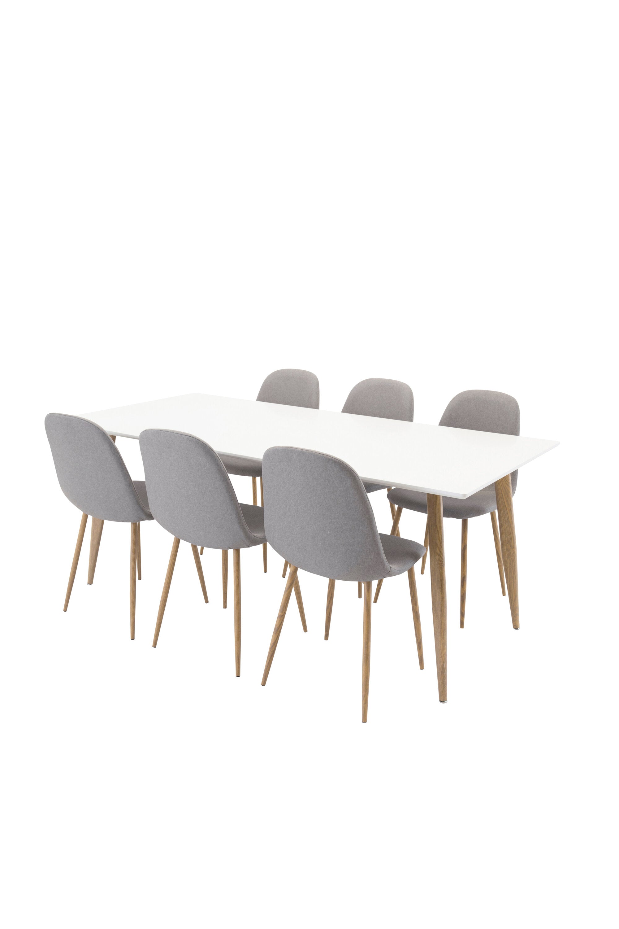Esszimmer Set Polar mit Stuhl Polar in Weiss/Natur präsentiert im Onlineshop von KAQTU Design AG. Esszimmerset ist von Venture Home