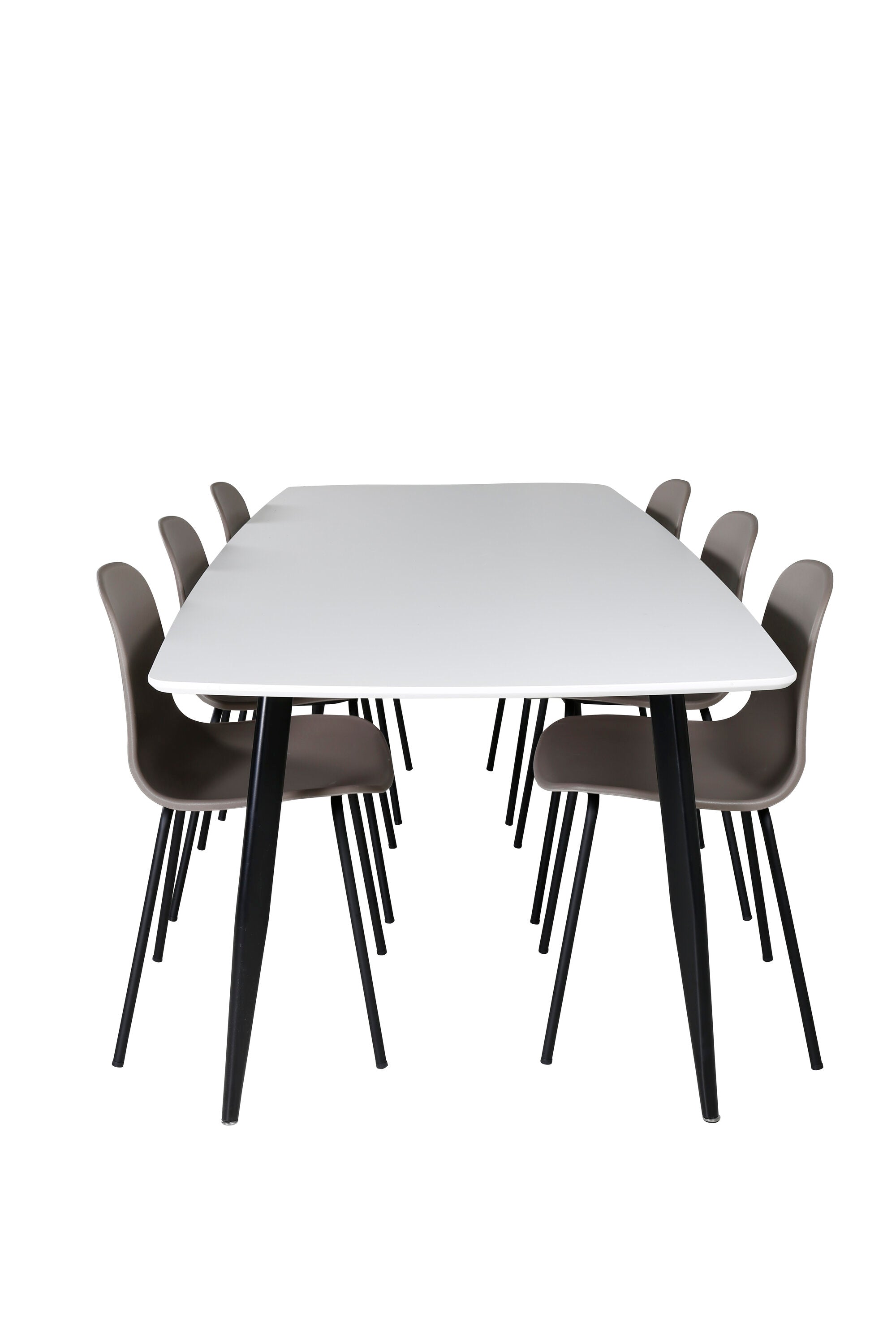 Esszimmer Set Polar mit Stuhl Arctic in Weiss/Beige/Schwarz präsentiert im Onlineshop von KAQTU Design AG. Esszimmerset ist von Venture Home