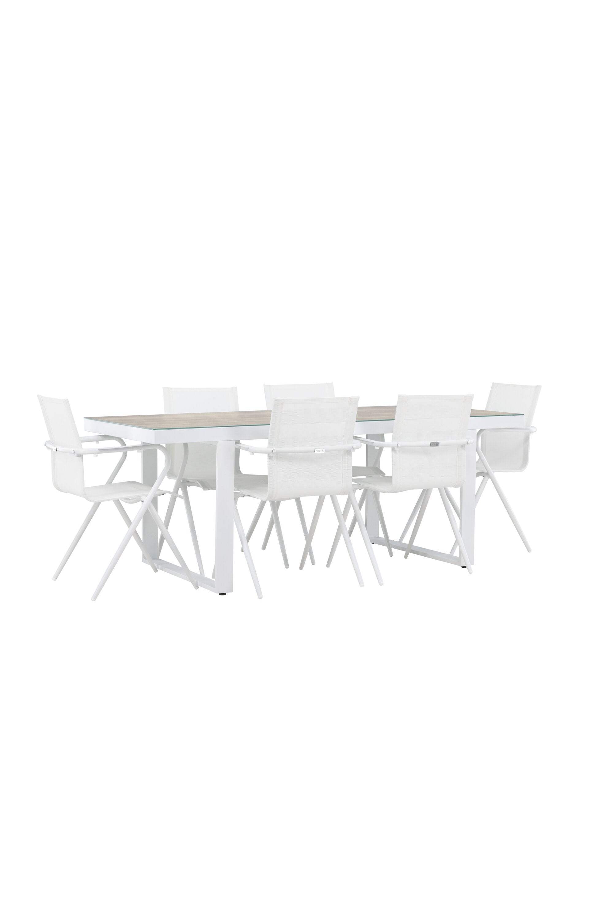 Merlo Gartentisch Set + Alina in Weiss präsentiert im Onlineshop von KAQTU Design AG. Gartentischset ist von Venture Home