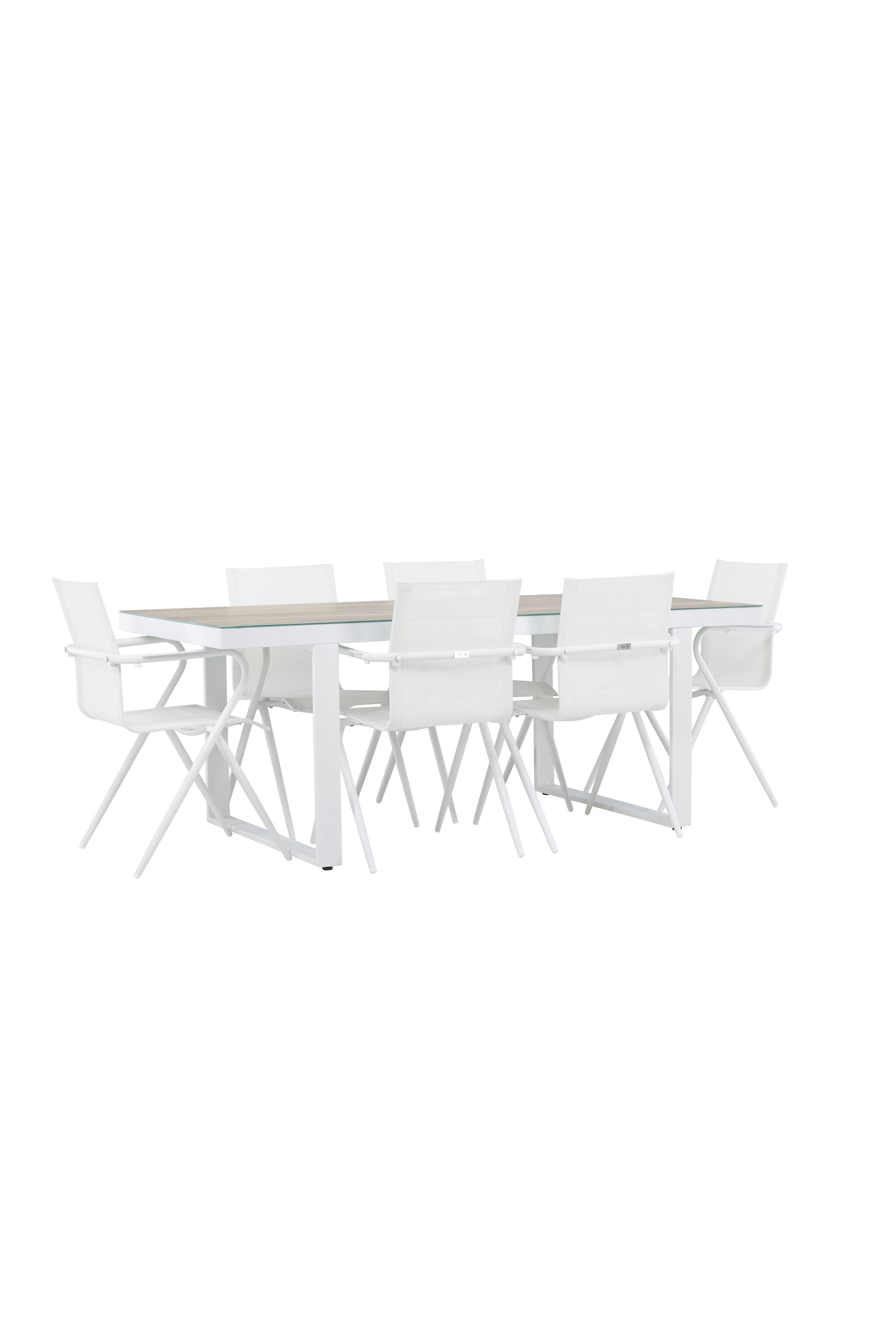 Merlo Gartentisch Set + Alina in Weiss präsentiert im Onlineshop von KAQTU Design AG. Gartentischset ist von Venture Home