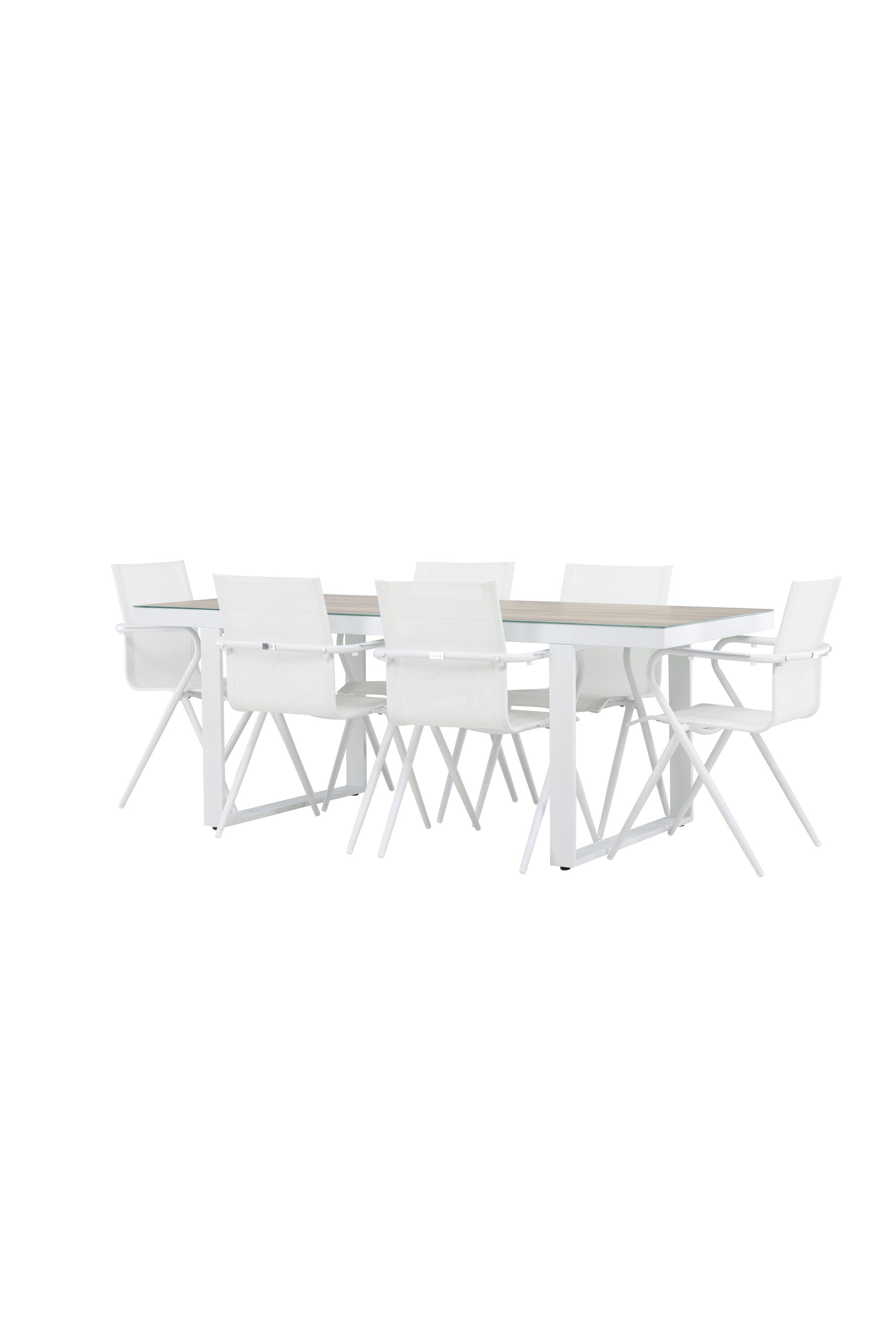 Merlo Gartentisch Set + Alina in Weiss präsentiert im Onlineshop von KAQTU Design AG. Gartentischset ist von Venture Home