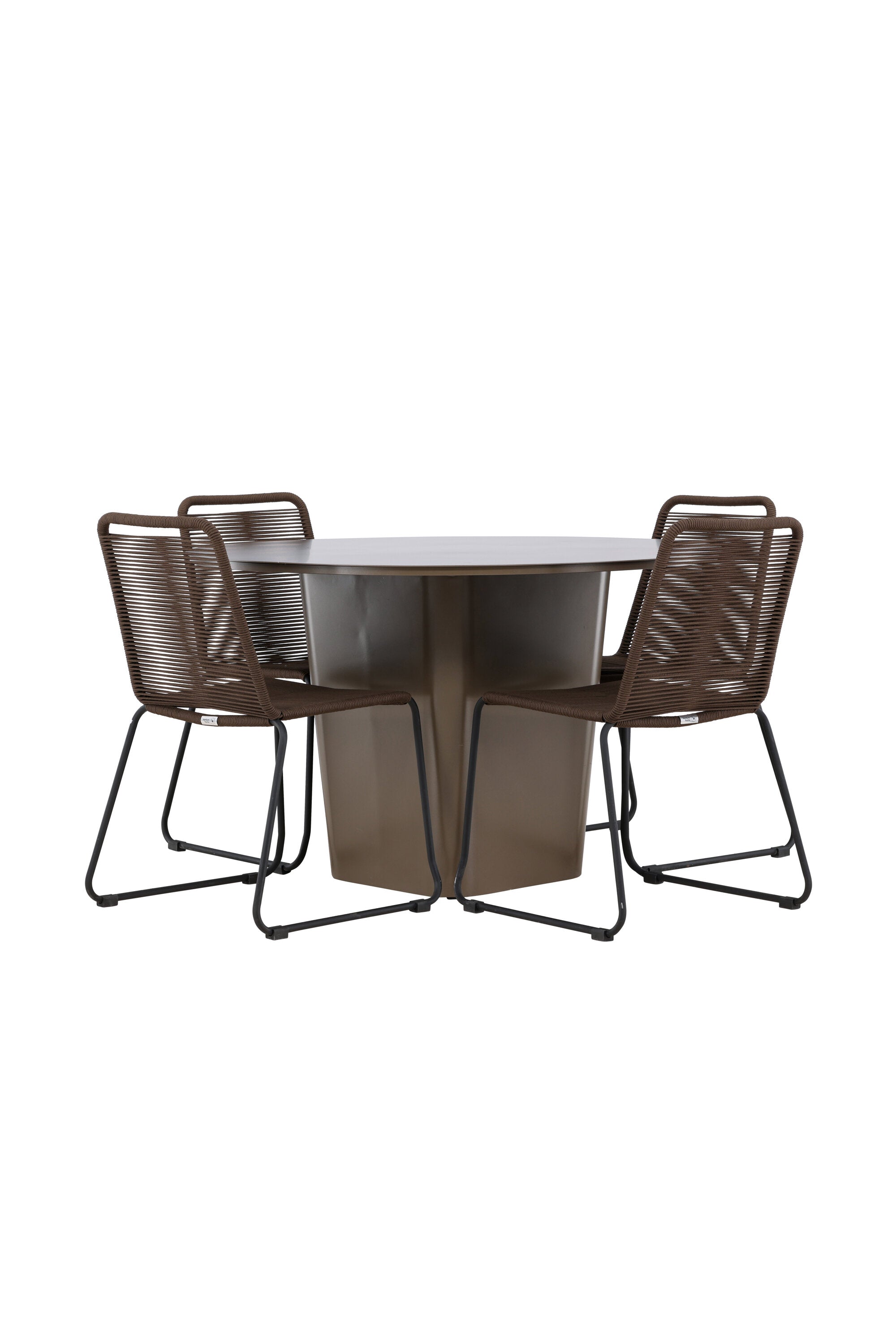 Santa Fe Gartentisch Set Lindos in Braun/Schwarz/Braun präsentiert im Onlineshop von KAQTU Design AG. Gartentischset ist von Venture Home