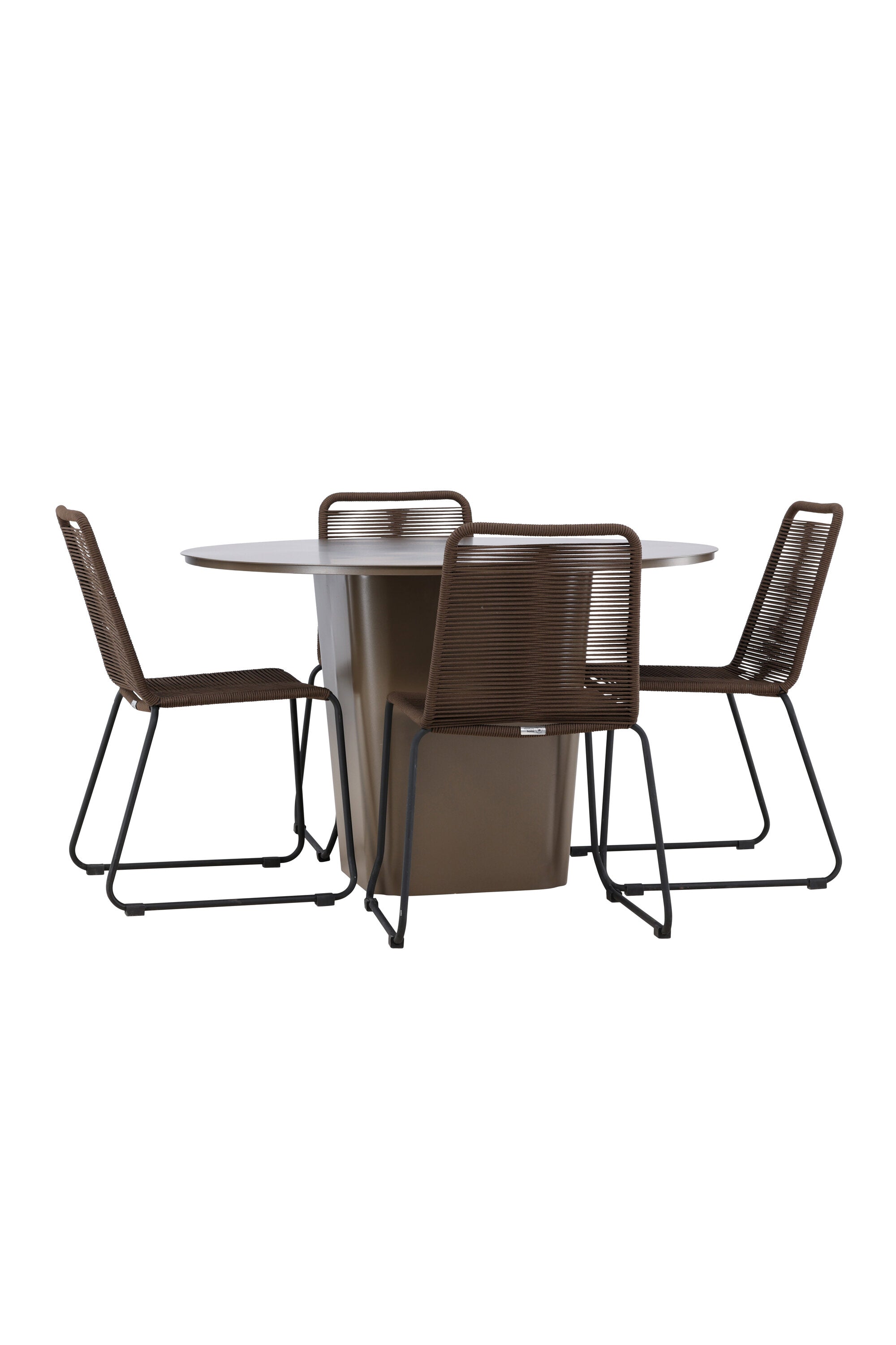 Santa Fe Gartentisch Set Lindos in Braun/Schwarz/Braun präsentiert im Onlineshop von KAQTU Design AG. Gartentischset ist von Venture Home