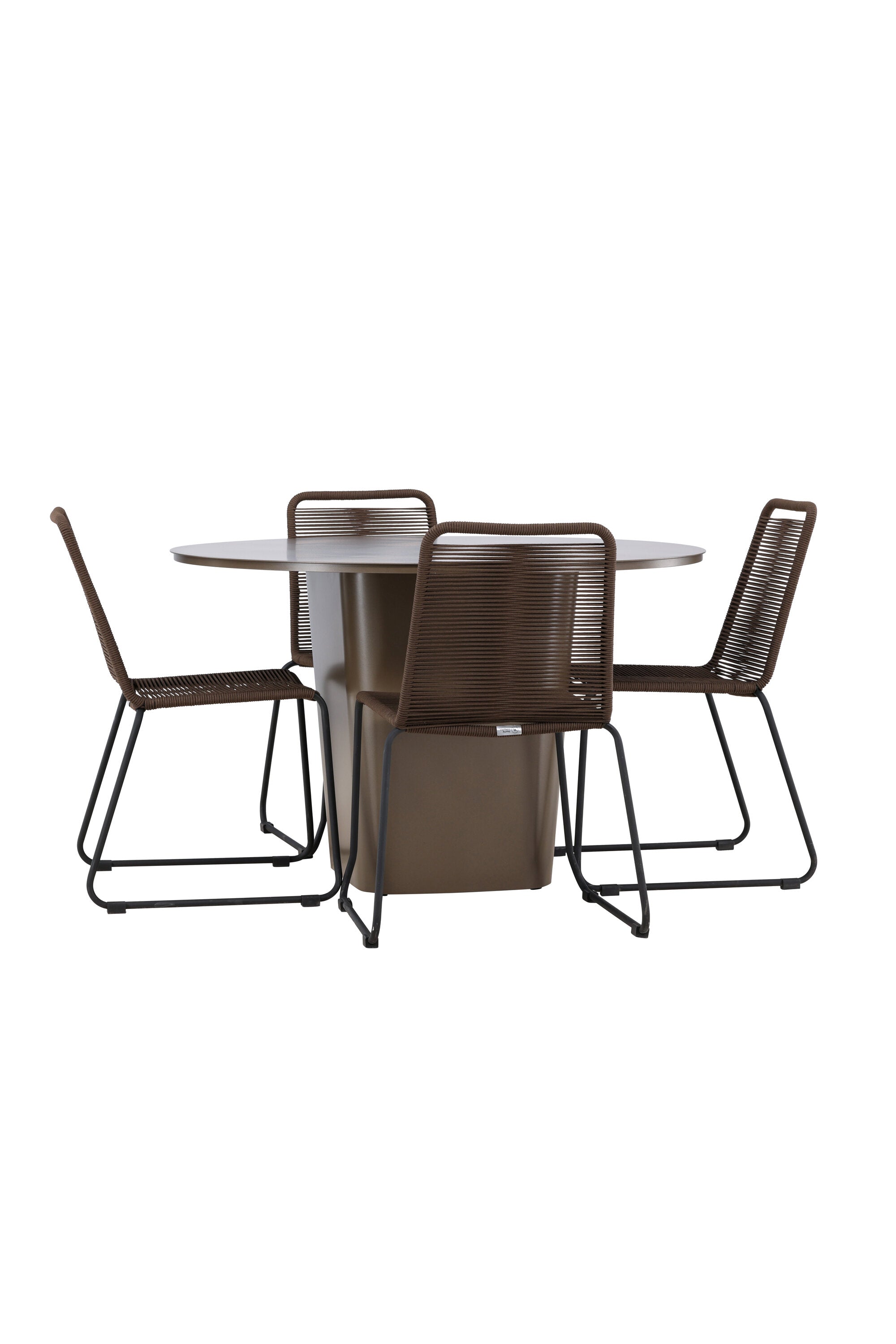 Santa Fe Gartentisch Set Lindos in Braun/Schwarz/Braun präsentiert im Onlineshop von KAQTU Design AG. Gartentischset ist von Venture Home