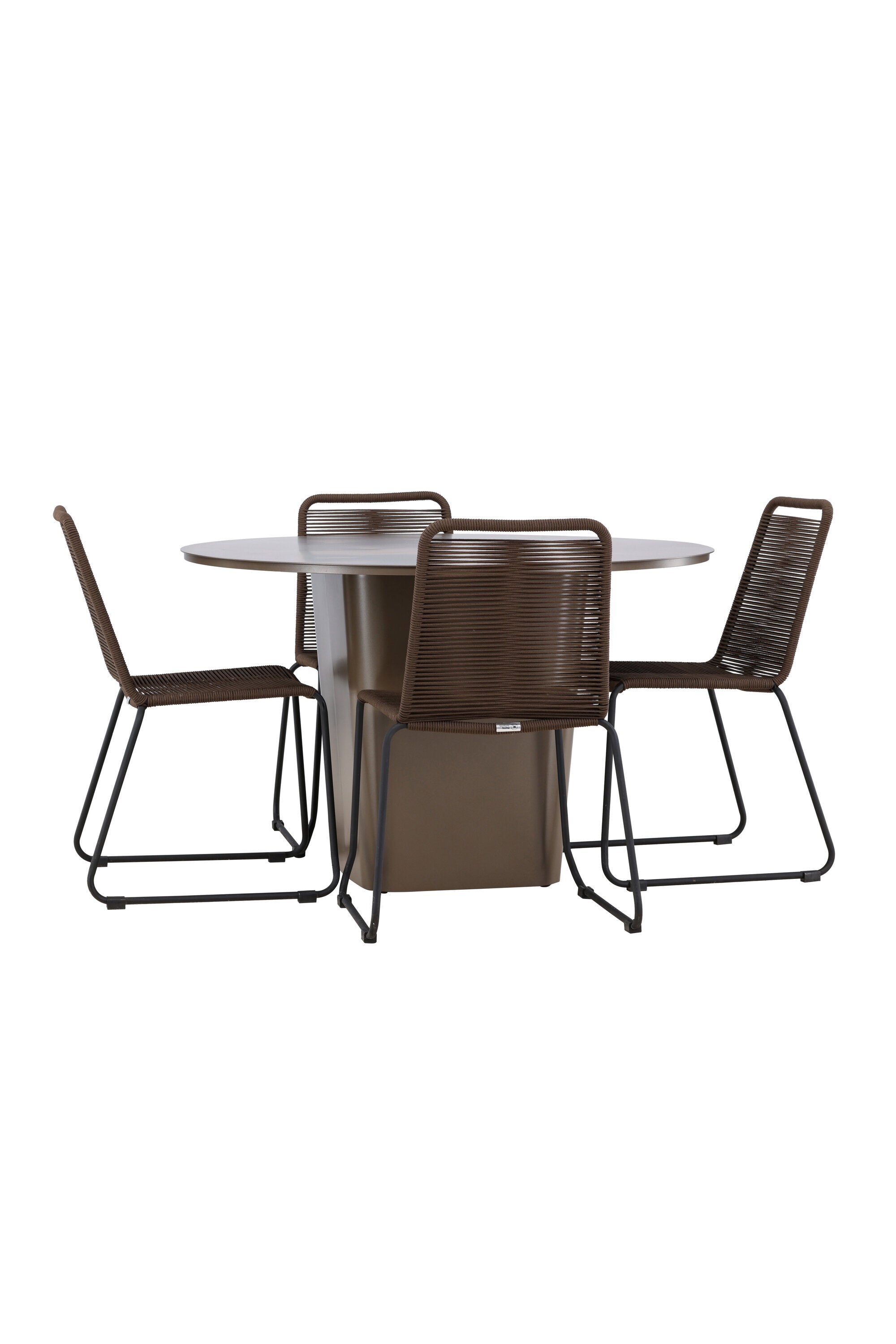 Santa Fe Gartentisch Set Lindos in Braun/Schwarz/Braun präsentiert im Onlineshop von KAQTU Design AG. Gartentischset ist von Venture Home
