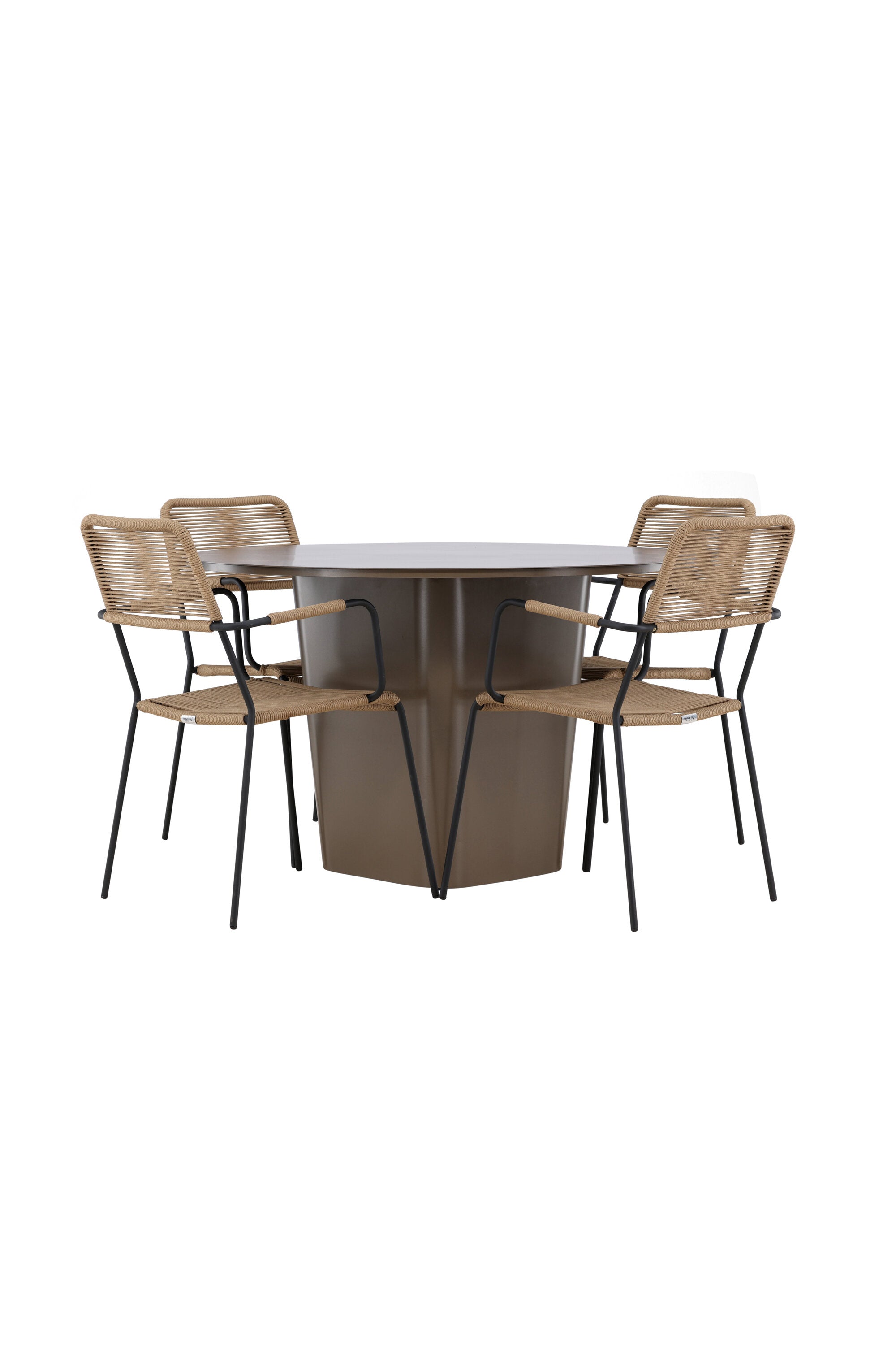 Santa Fe Gartentisch Set Lindos in Braun/Schwarz/Beige präsentiert im Onlineshop von KAQTU Design AG. Gartentischset ist von Venture Home