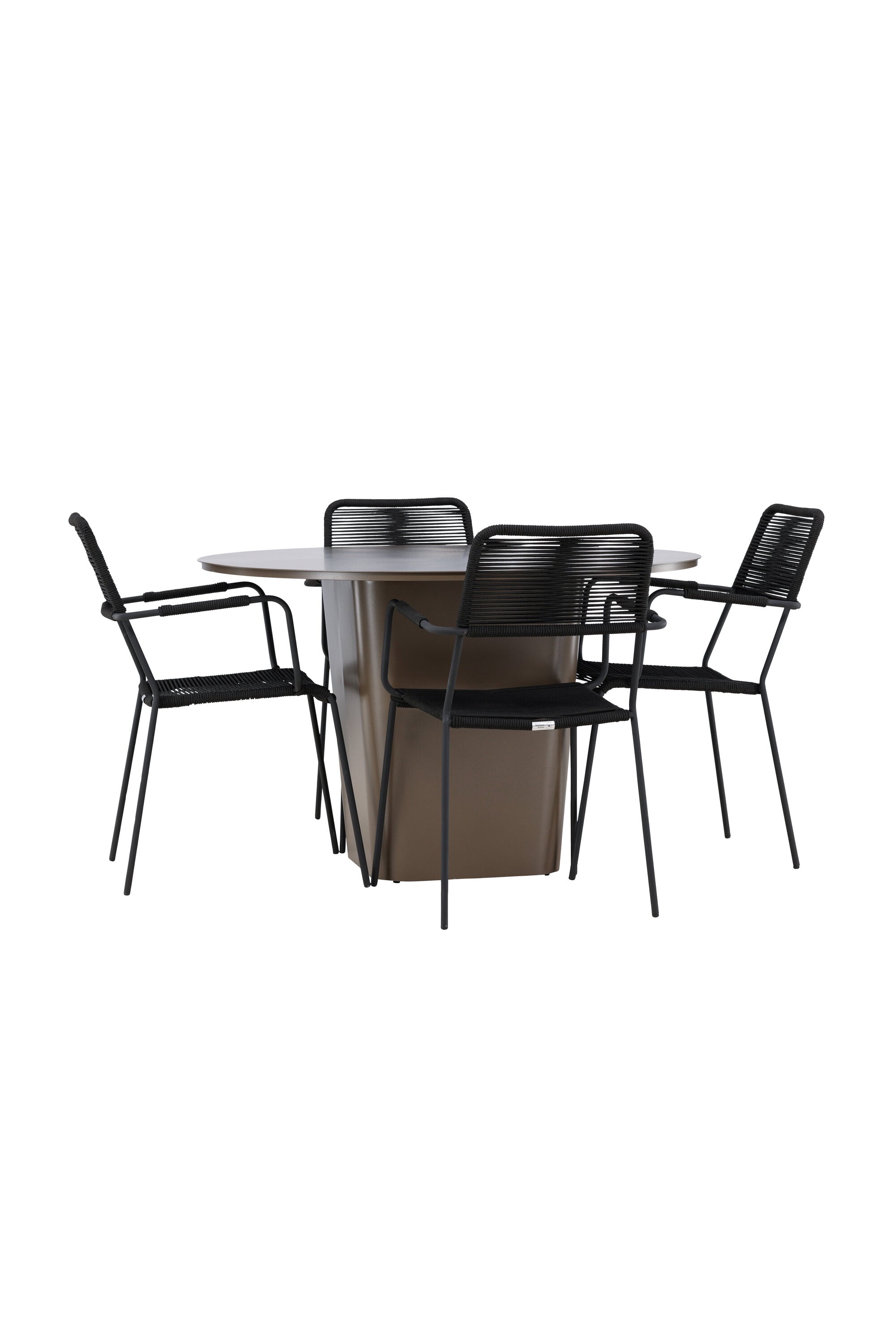 Santa Fe Gartentisch Set Lindos in Braun schwarz präsentiert im Onlineshop von KAQTU Design AG. Gartentischset ist von Venture Home