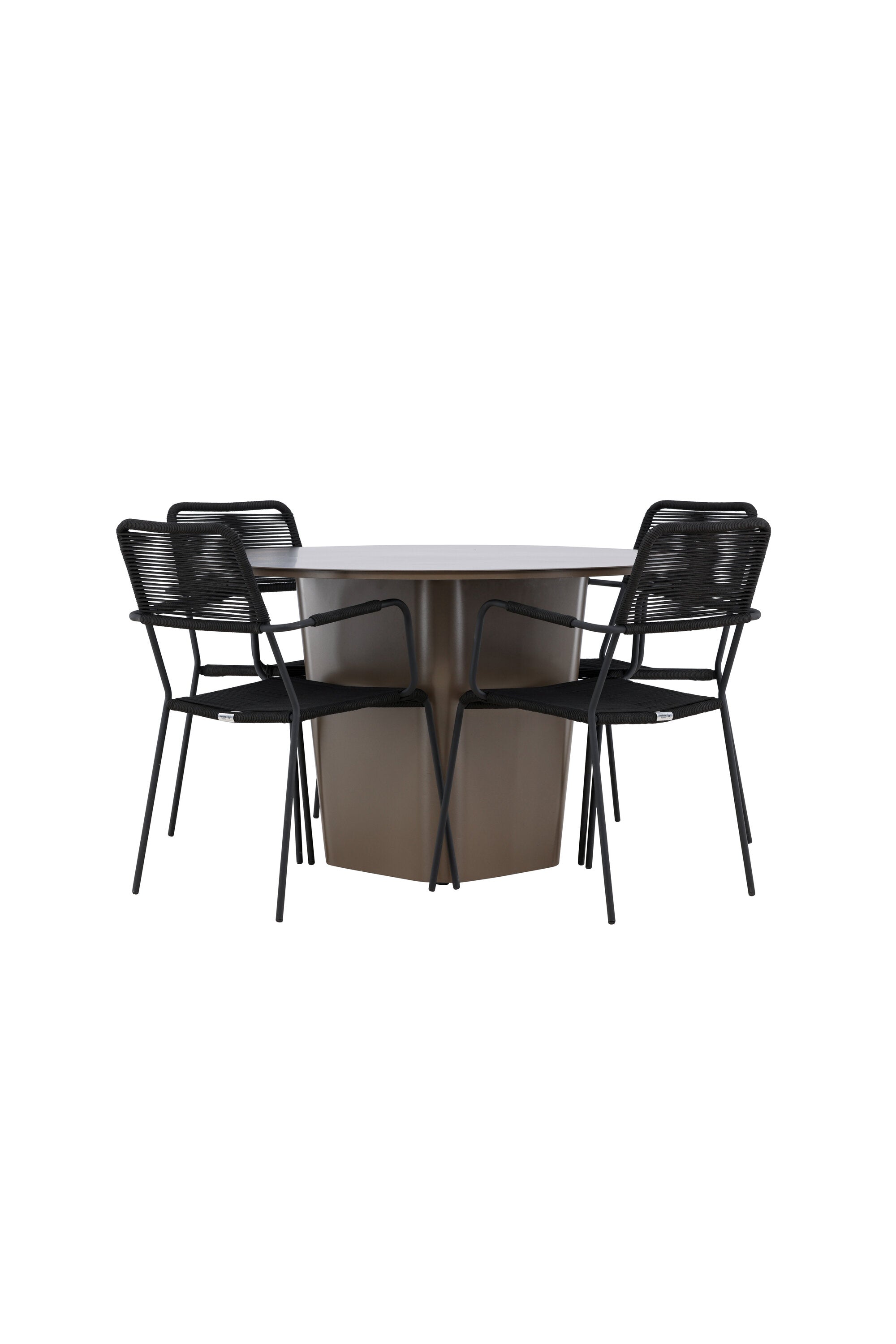Santa Fe Gartentisch Set Lindos in Braun schwarz präsentiert im Onlineshop von KAQTU Design AG. Gartentischset ist von Venture Home