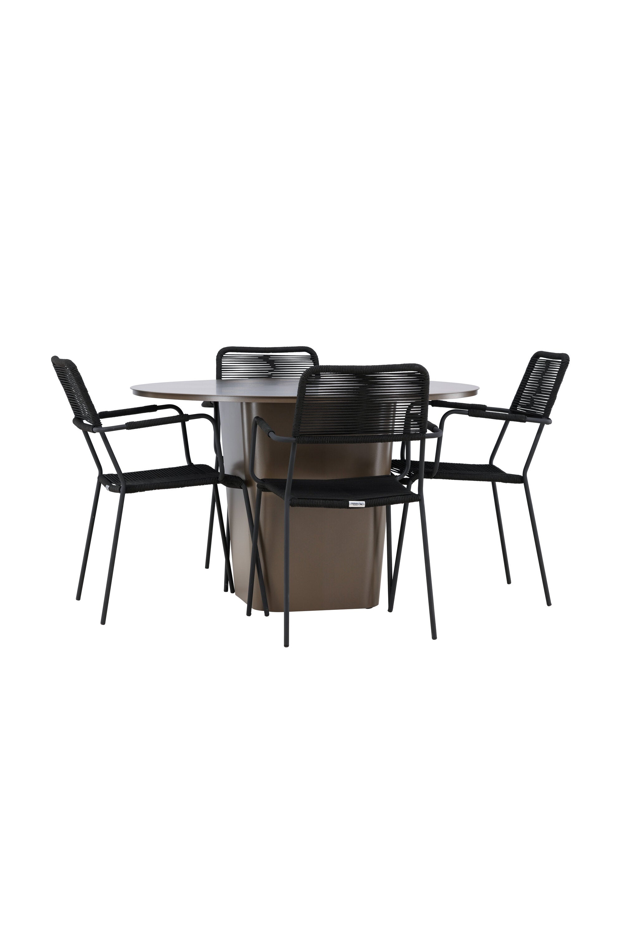 Santa Fe Gartentisch Set Lindos in Braun schwarz präsentiert im Onlineshop von KAQTU Design AG. Gartentischset ist von Venture Home