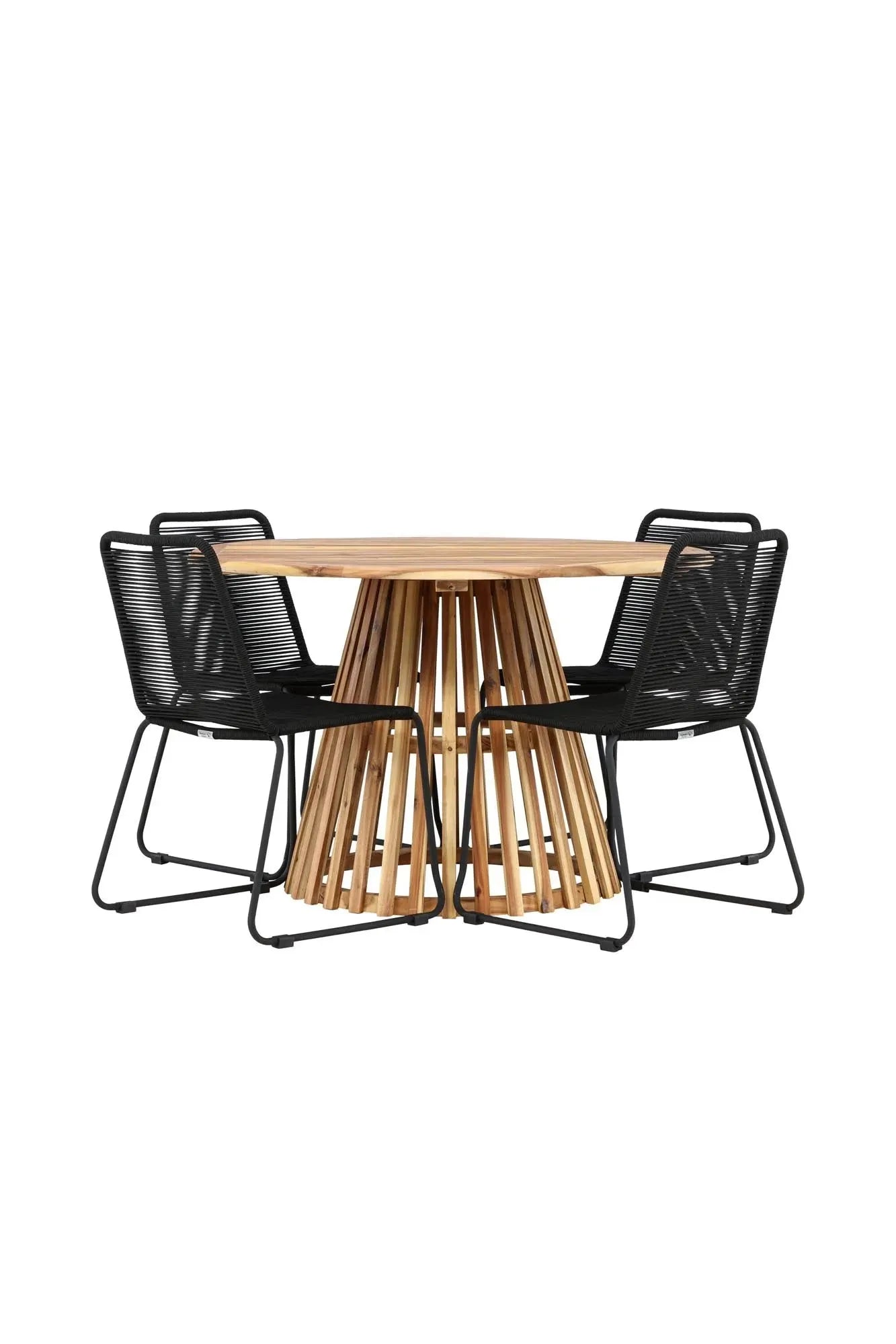 Runder Lumpur Gartentisch aus Akazienholz von Venture Home: stilvoll, langlebig, gesellig, pflegeleicht. Perfekt für Ihr Esszimmer.