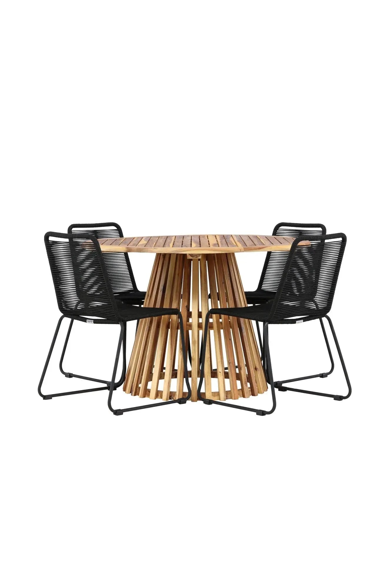 Elegantes Gartenset Lumpur mit Lindos-Stühlen von Venture Home, perfekt für stilvolle Außenbereiche und gemütliche Sommerabende.