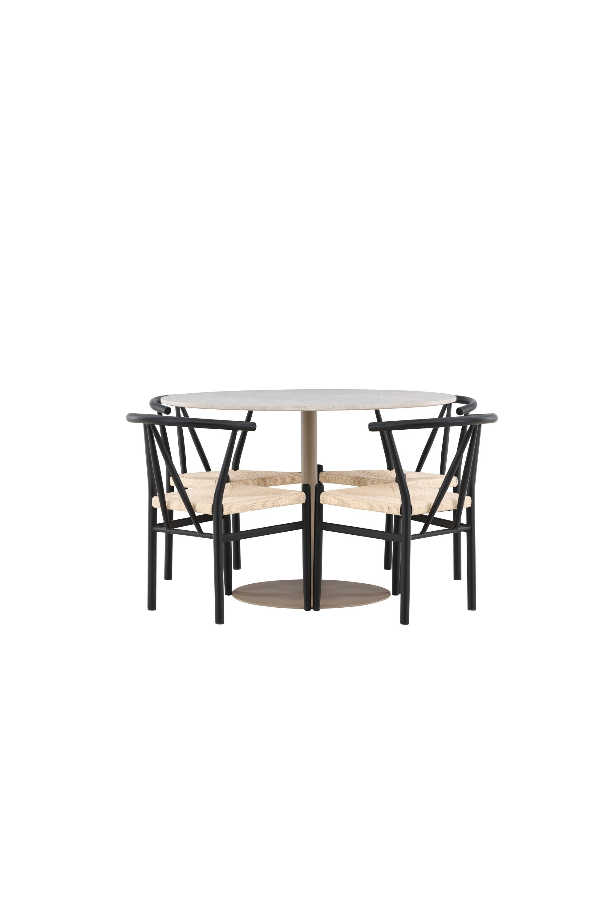 Lycke Esstisch mit Alfons Stühlen in  präsentiert im Onlineshop von KAQTU Design AG. Bartischset ist von Venture Home