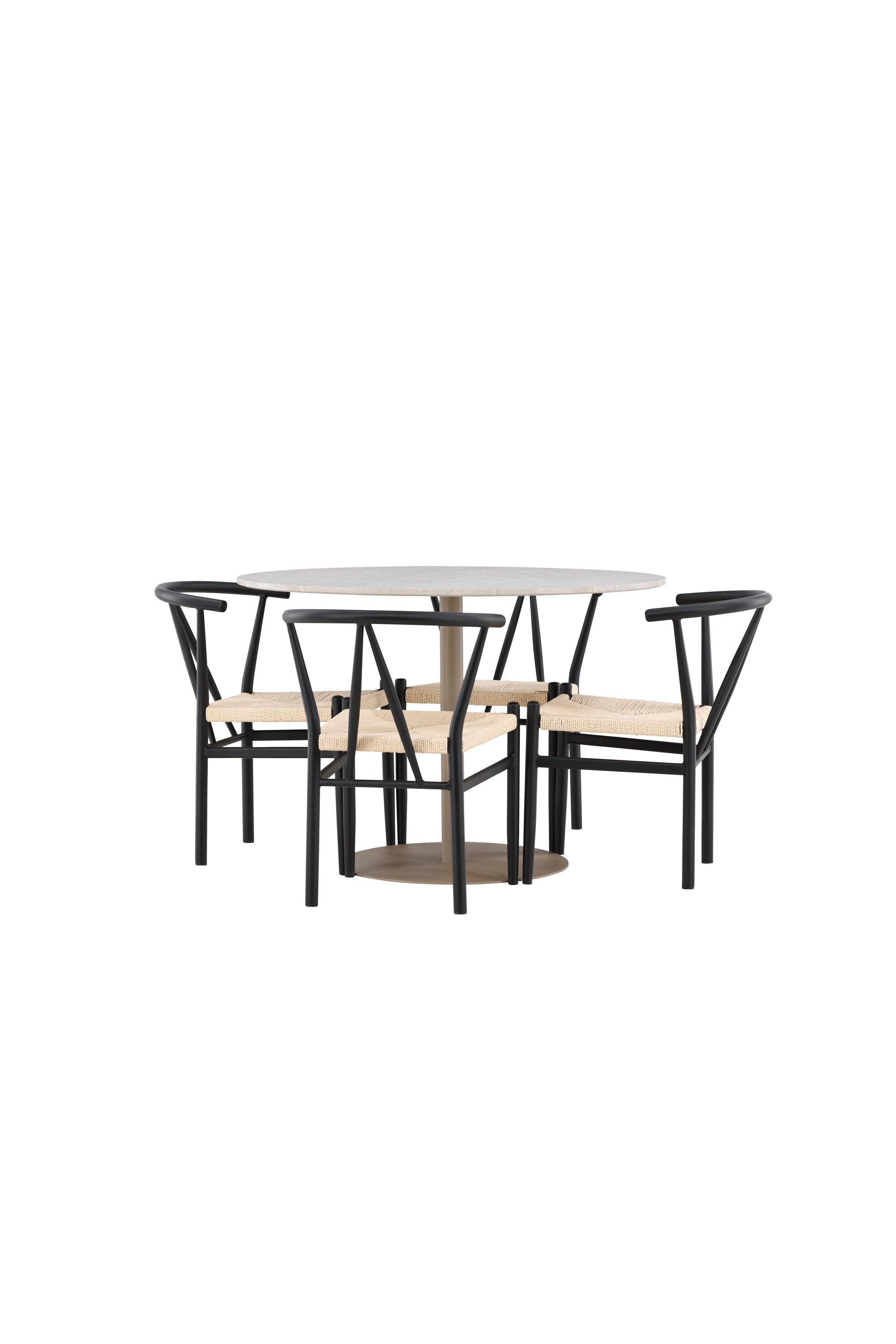 Lycke Esstisch mit Alfons Stühlen in  präsentiert im Onlineshop von KAQTU Design AG. Bartischset ist von Venture Home